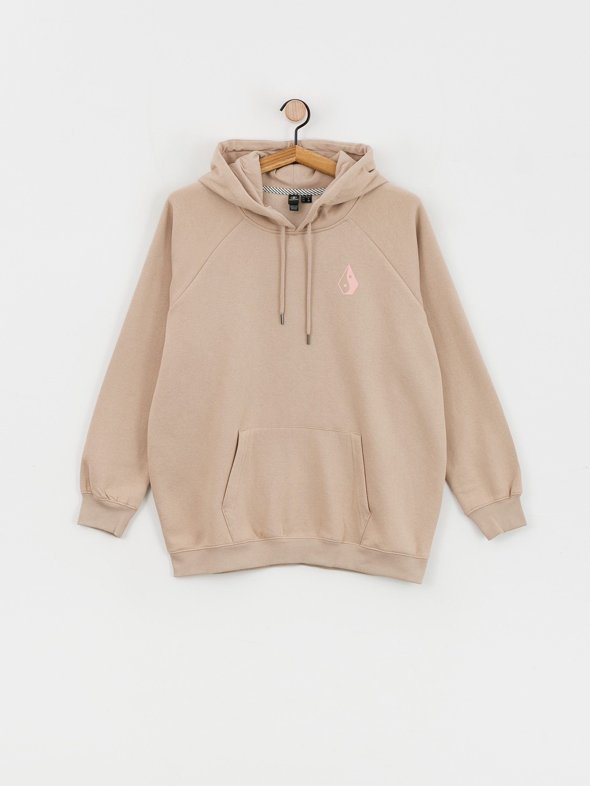 Mikina s kapucňou Volcom Truly Stoked Bf HD Wmn (taupe)