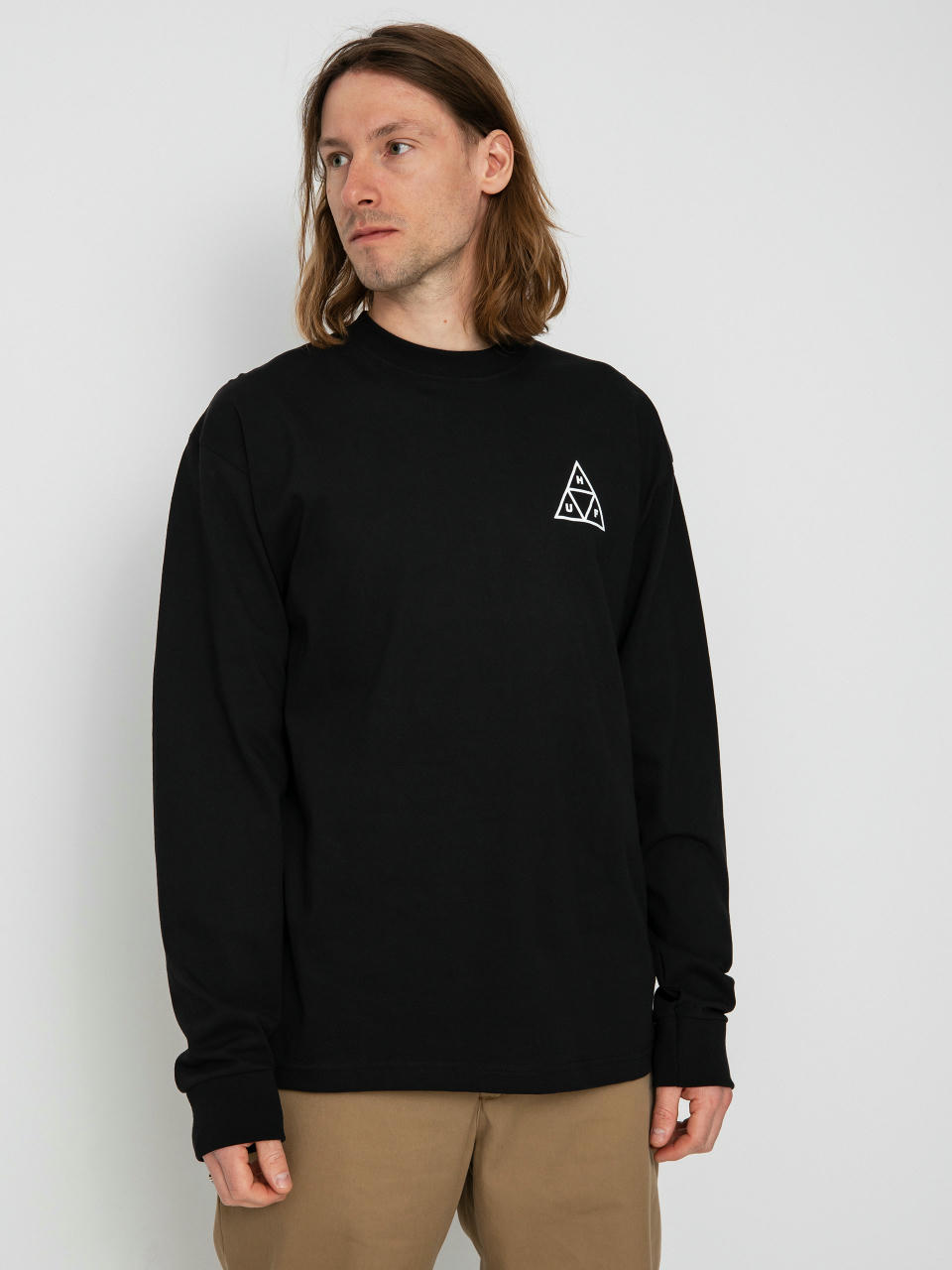 Triko HUF Triple Triangle (black)