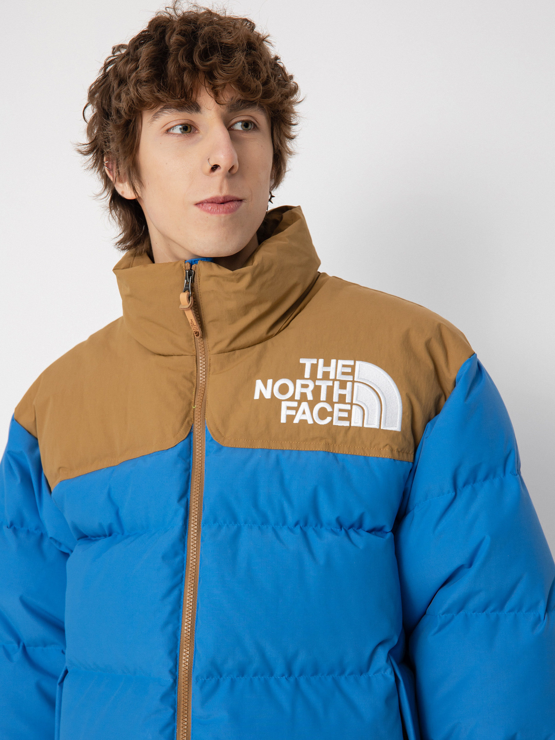 Bunda The North Face 92 Low-Fi Hi-Tek Nuptse (super sonic blue/utility brown)