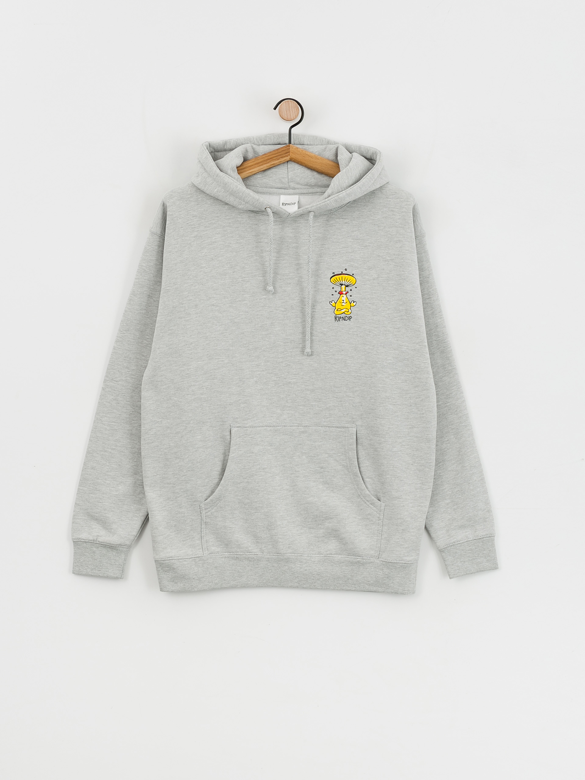 Mikina s kapucňou RipNDip Know Ur Shrooms HD (ash heather)