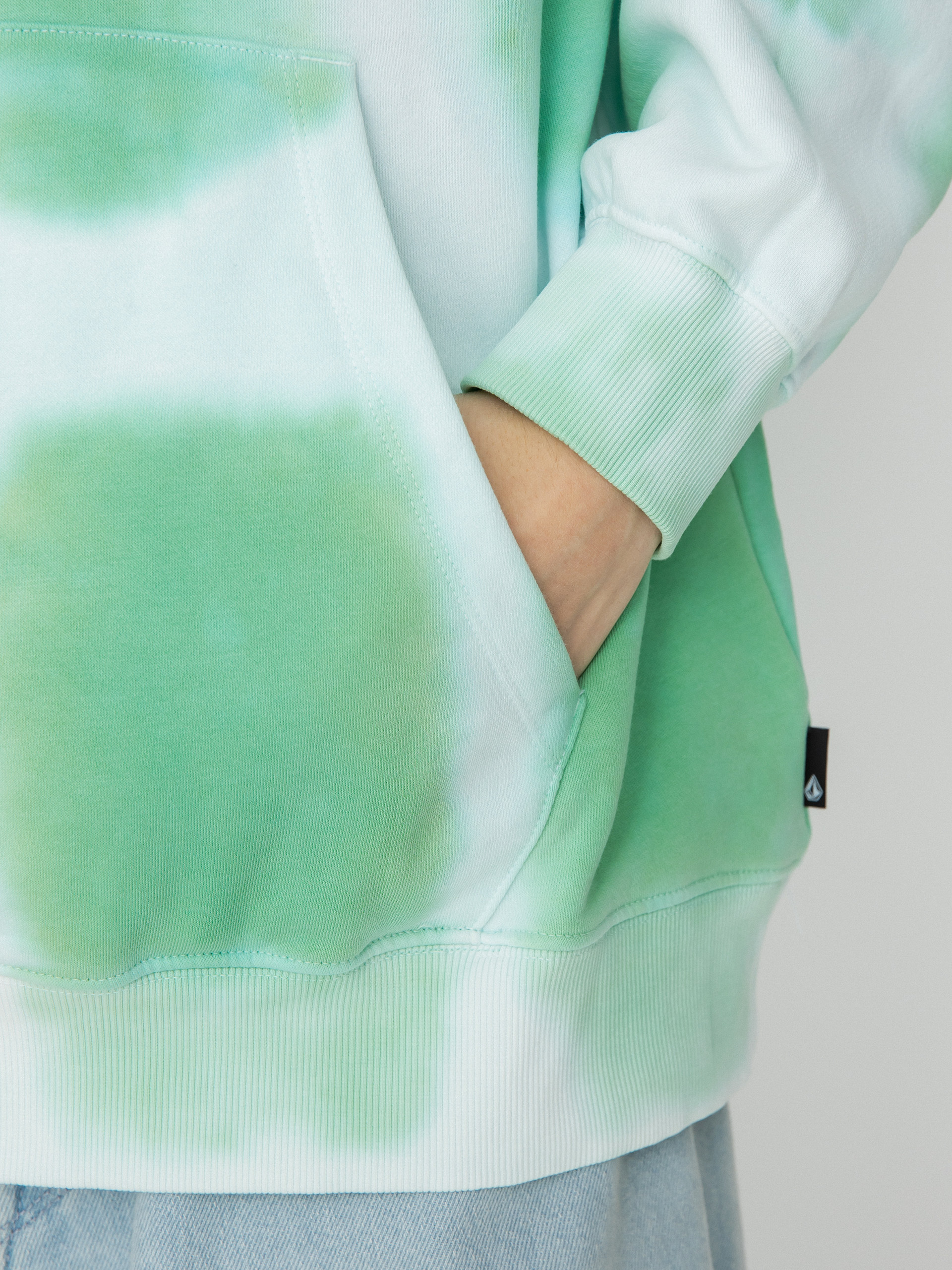 Mikina s kapucňou Volcom Trippin Dye HD (bottle green)