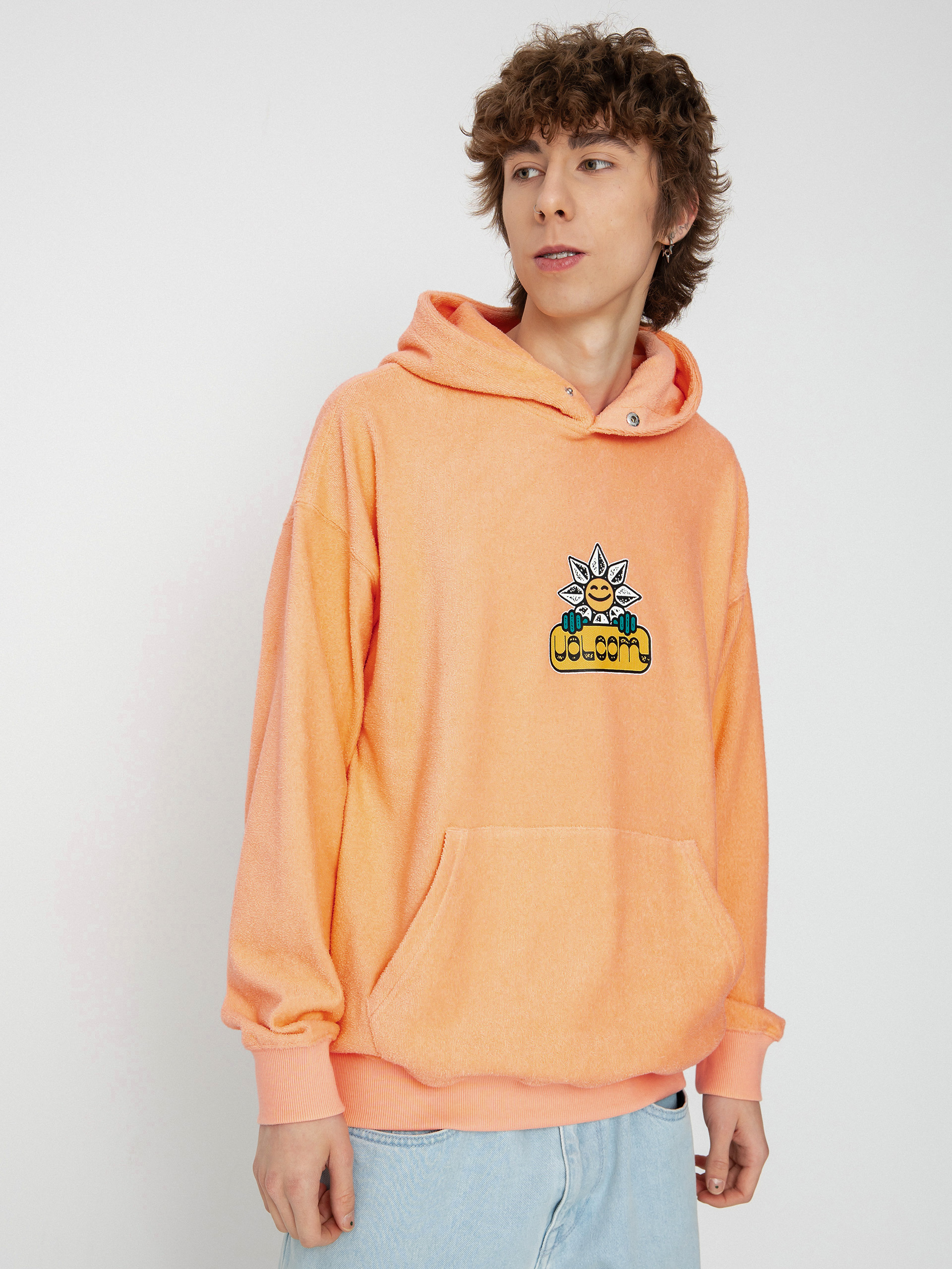 Mikina s kapucňou Volcom Chillhood HD (peach bud)