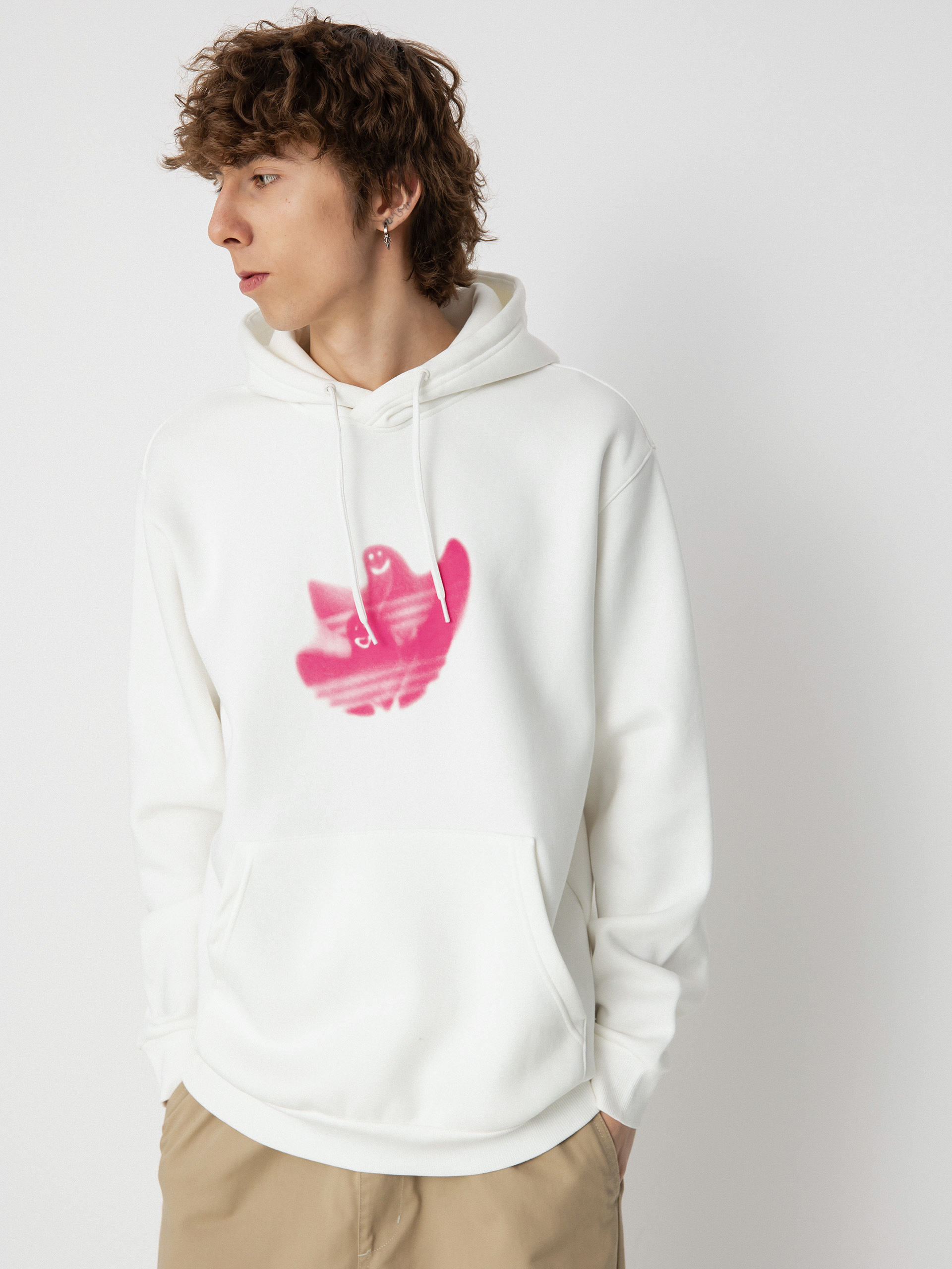Mikina s kapucňou adidas Shmoo Logo HD (cwhite/prefuc)