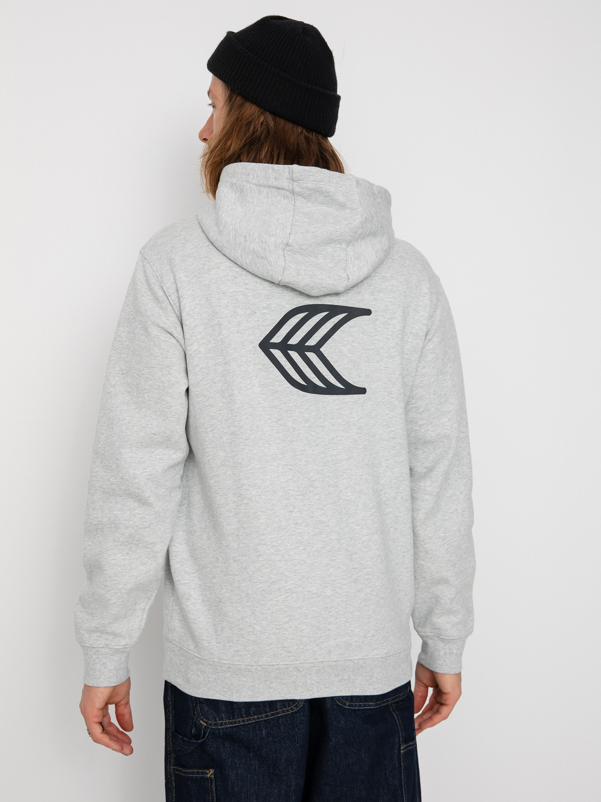 Mikina s kapucňou Cariuma Logo HD (melange grey)