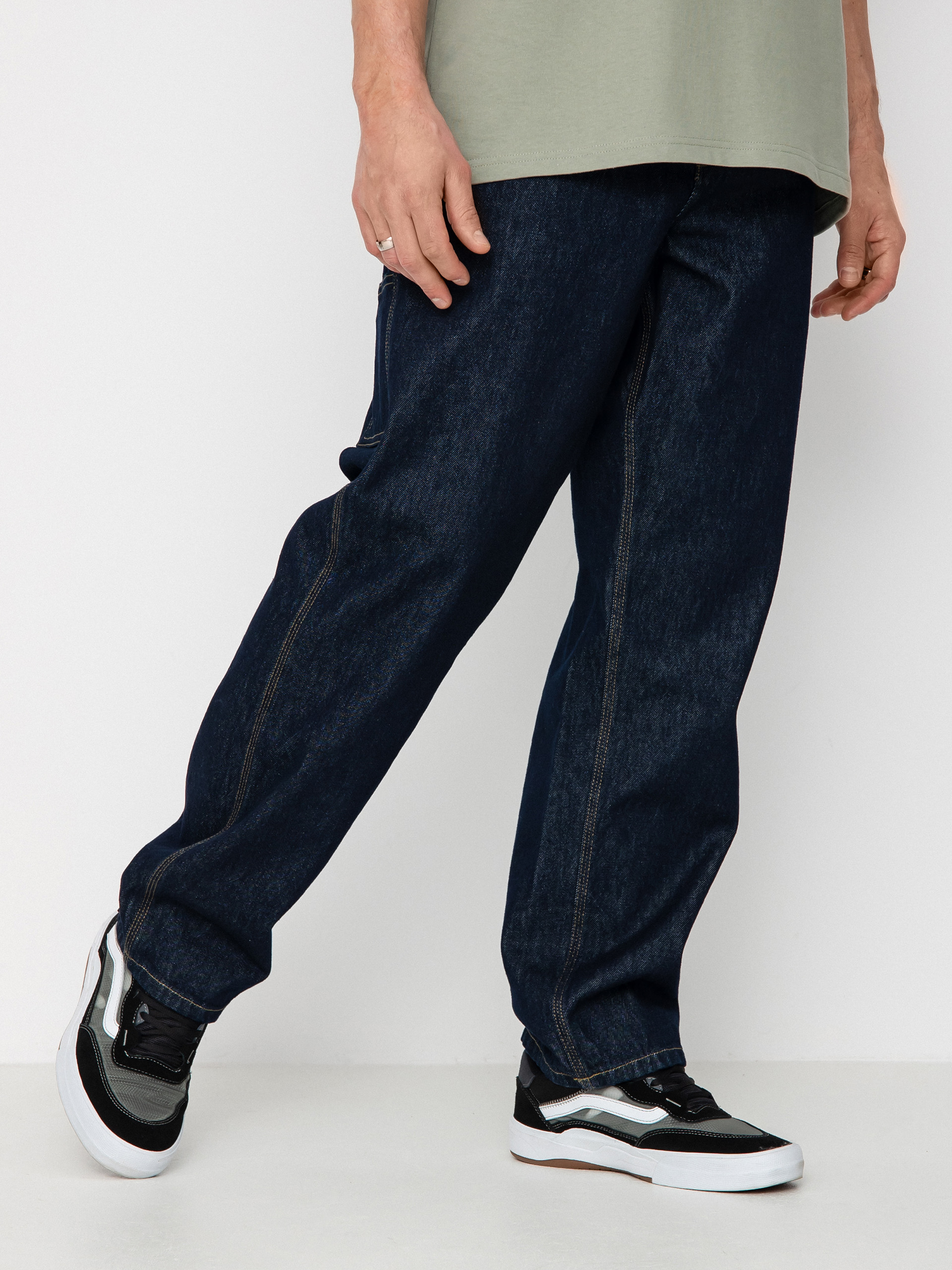 Nohavice Carhartt WIP Single Knee (blue)