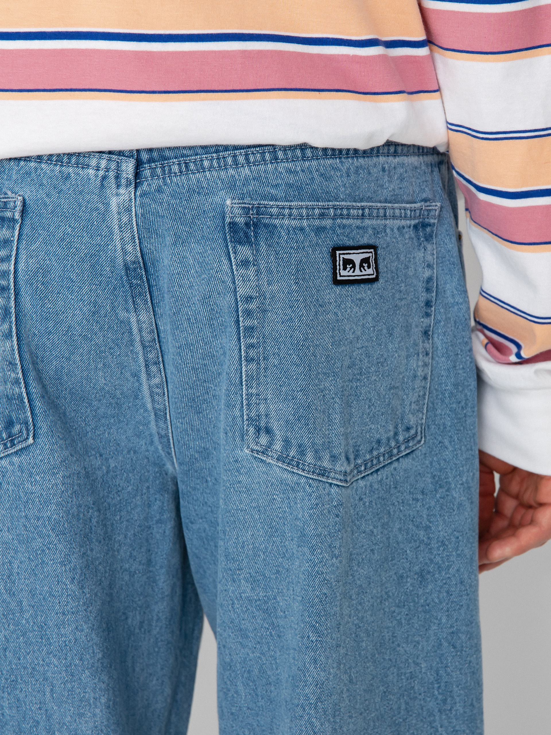 Nohavice OBEY Bigwig (light indigo)