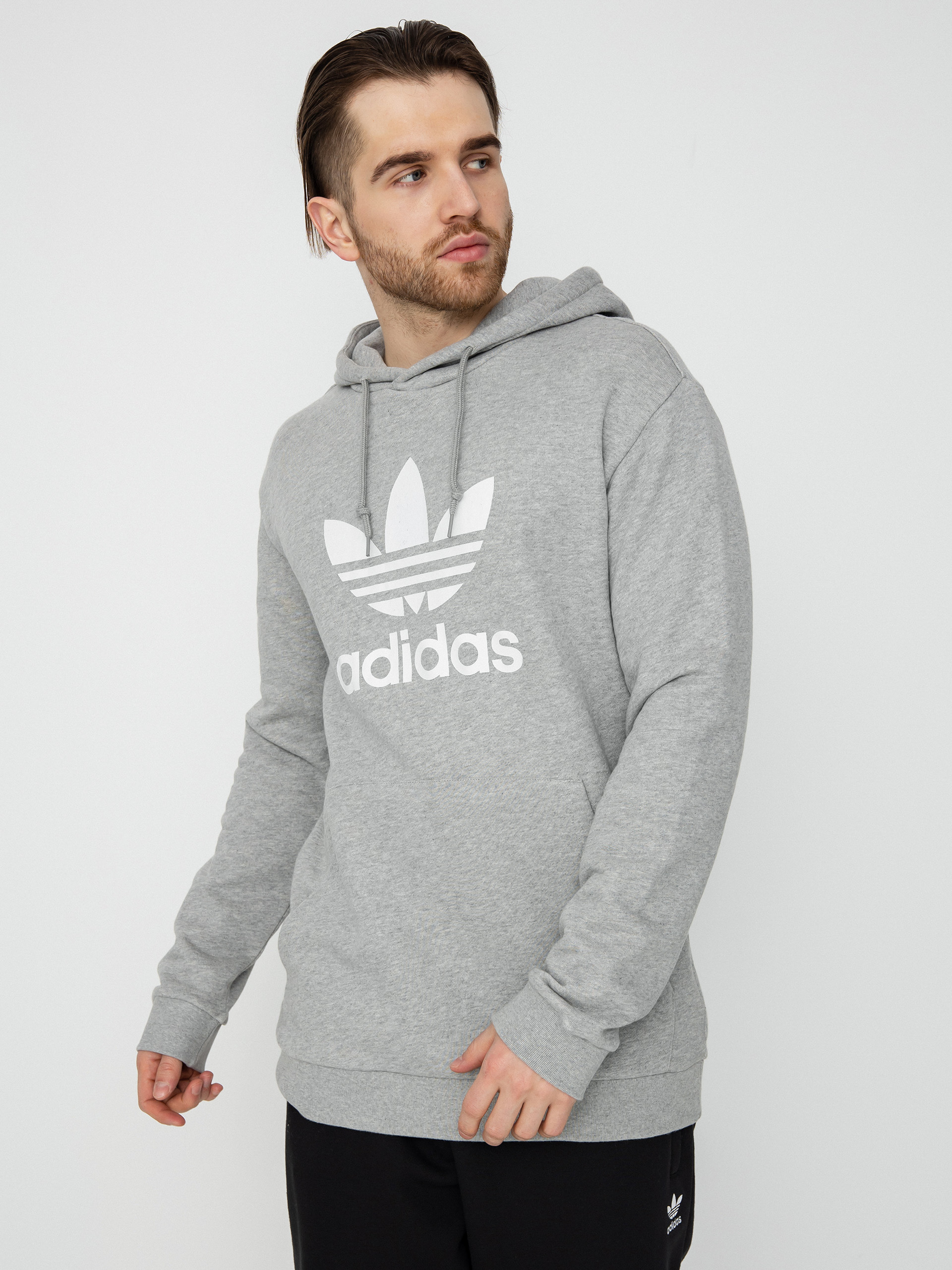 Mikina s kapucňou adidas Originals Trefoil HD (mgreyh)