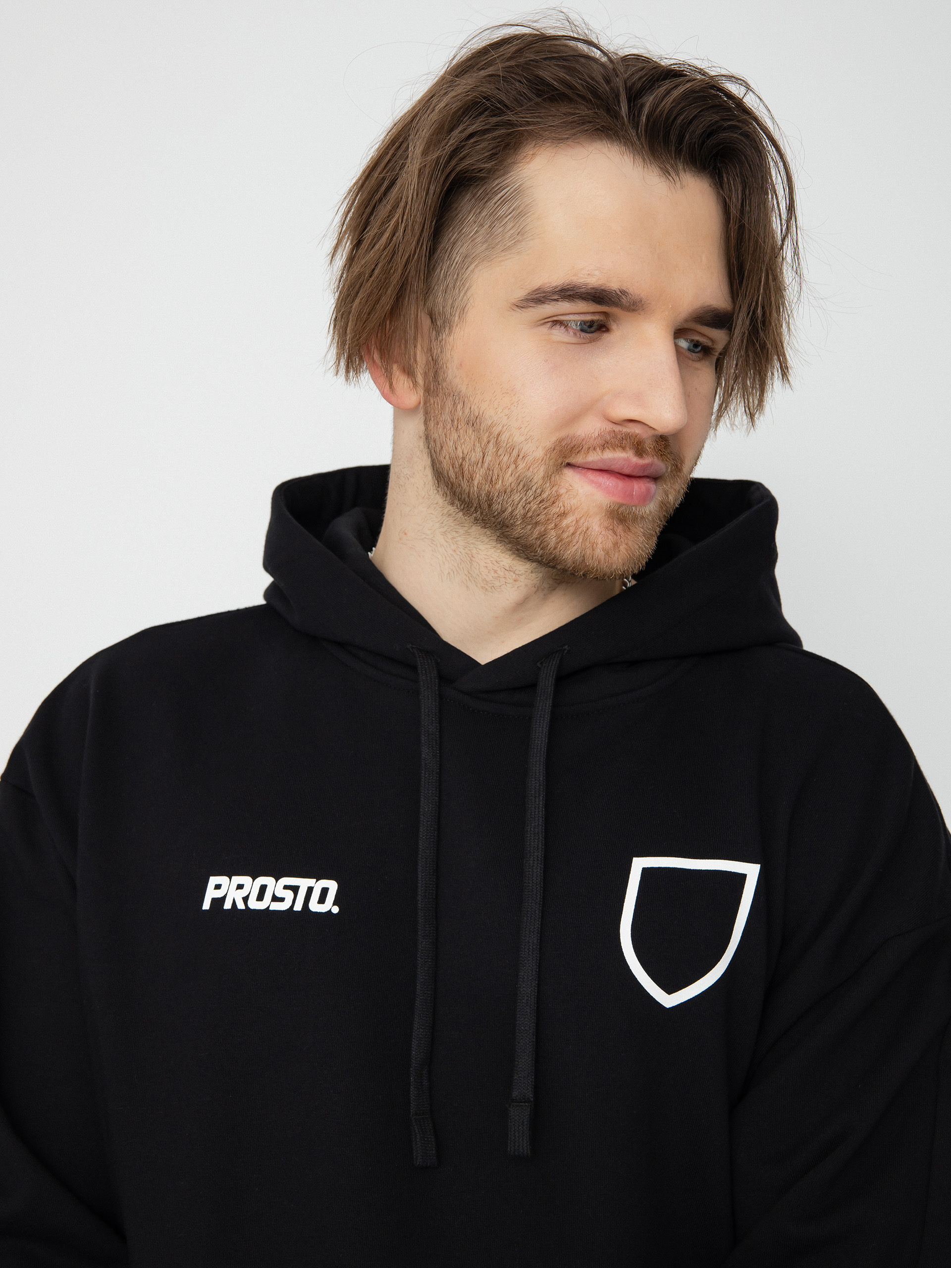 Mikina s kapucňou Prosto Article HD (black)