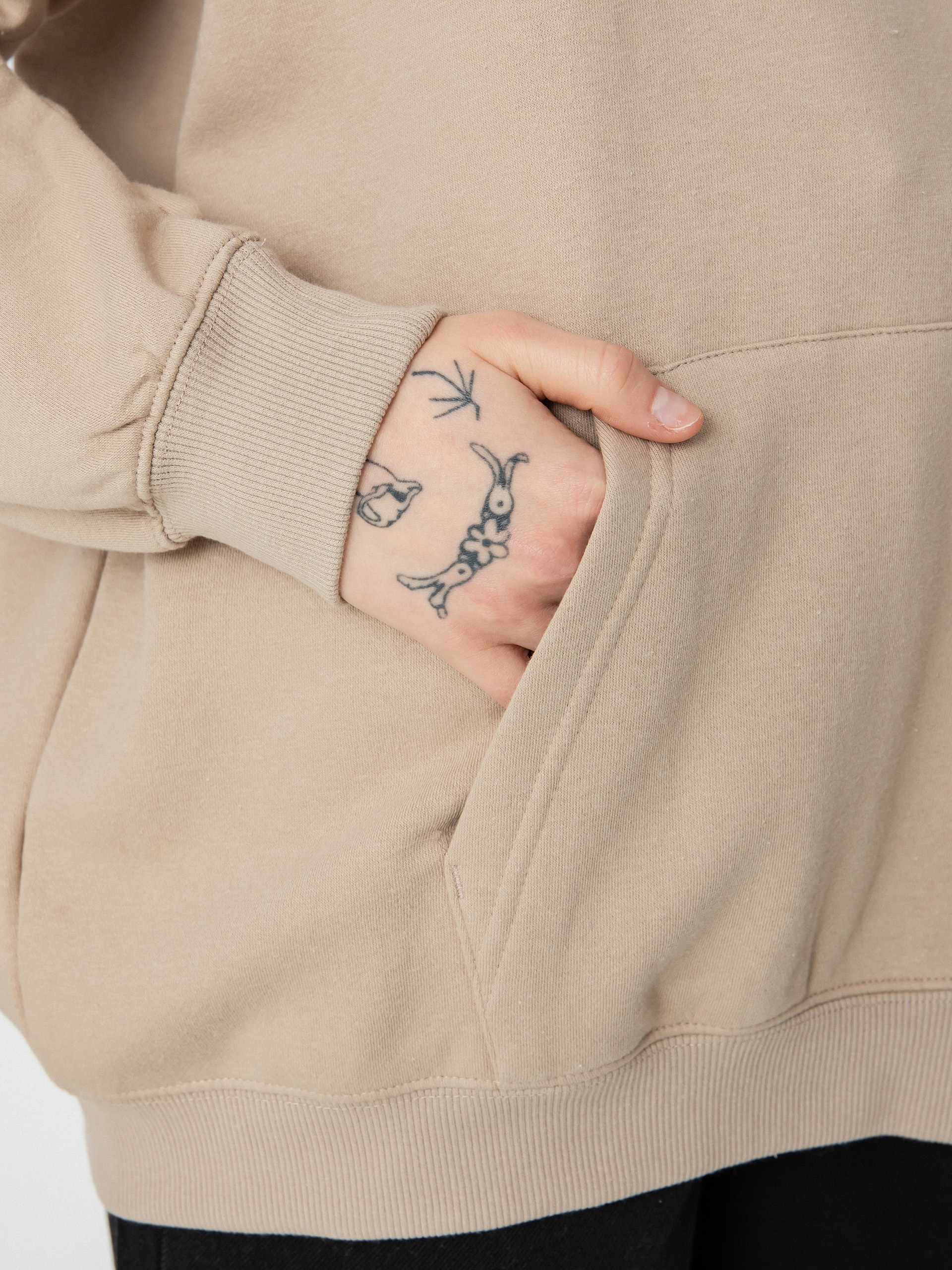 Mikina s kapucňou Volcom Truly Stoked Bf HD Wmn (taupe)