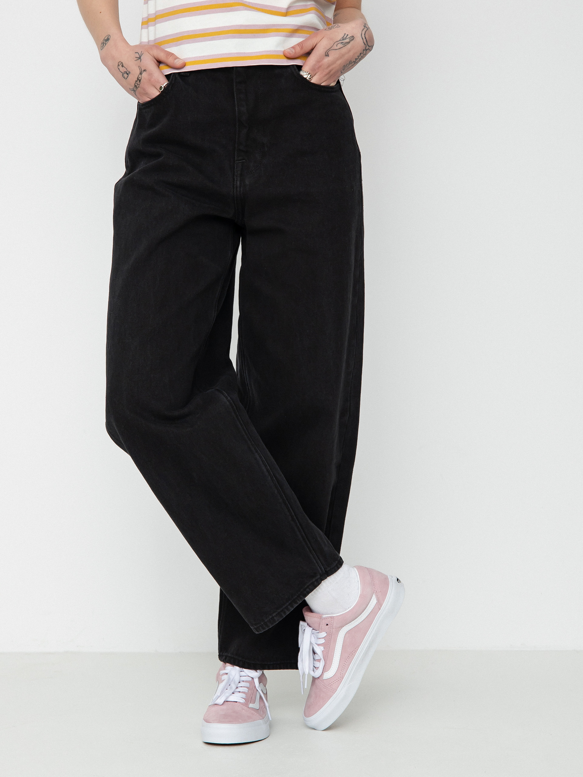 Nohavice Volcom Weellow Denim Wmn (black)