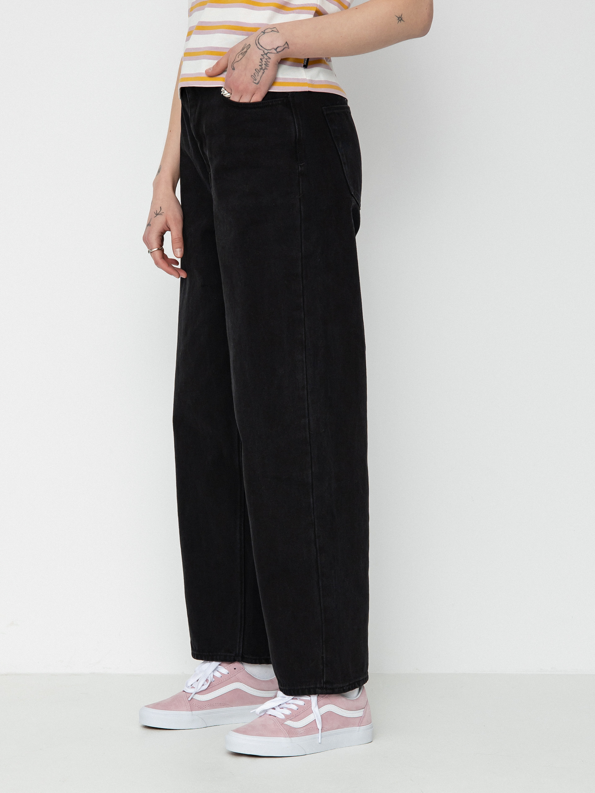 Nohavice Volcom Weellow Denim Wmn (black)