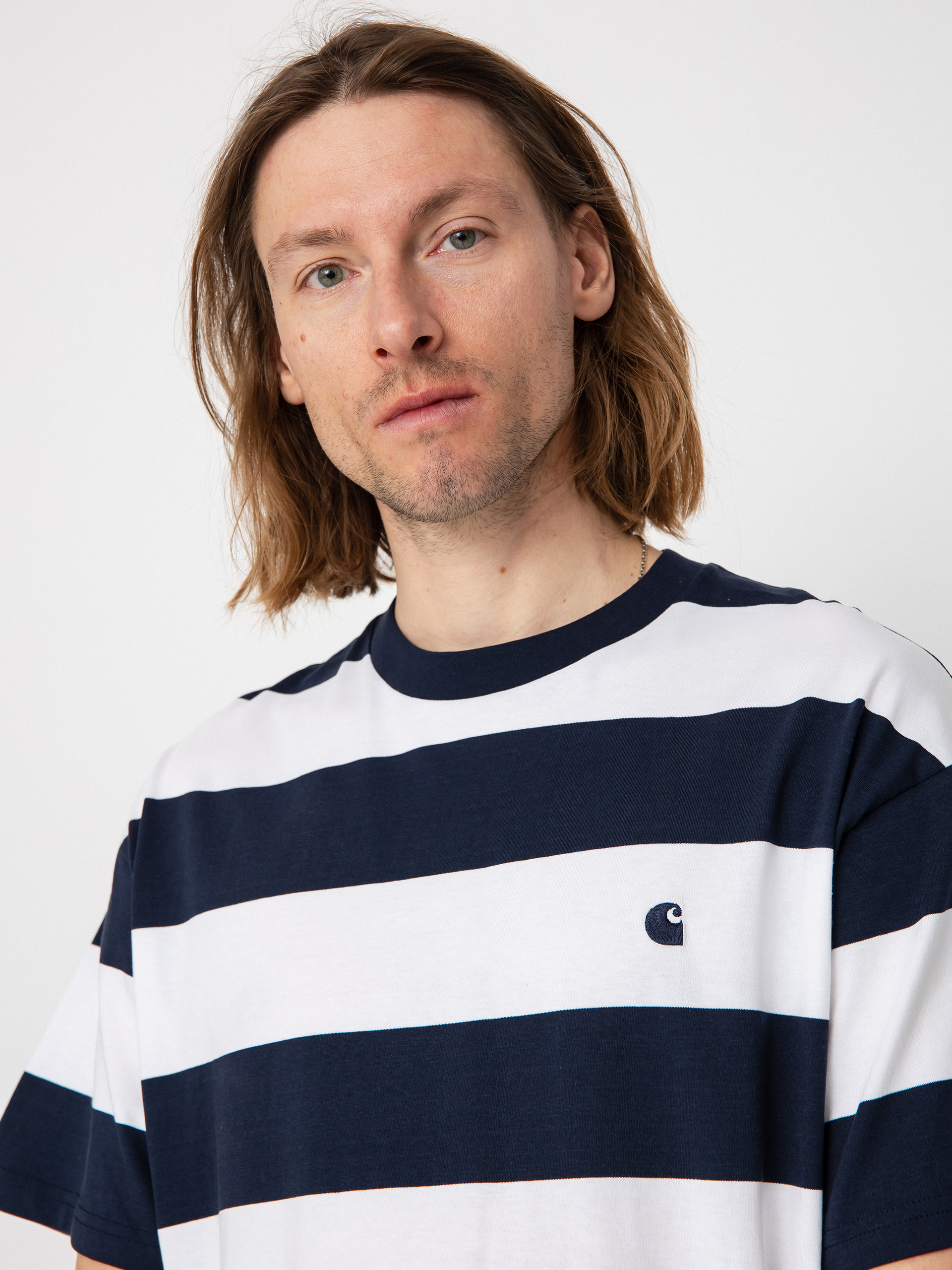 Tričko Carhartt WIP Dampier (dampier stripe atom blue/white)