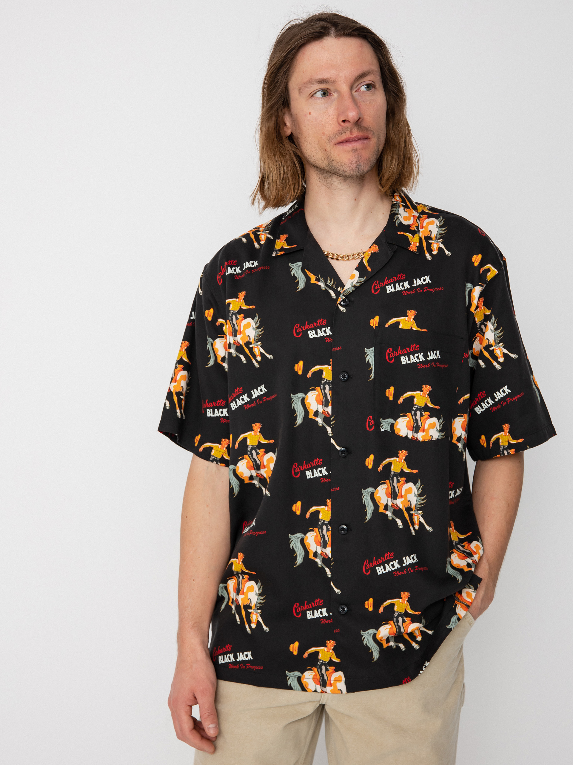 Košeľa Carhartt WIP Black Jack (black jack black)