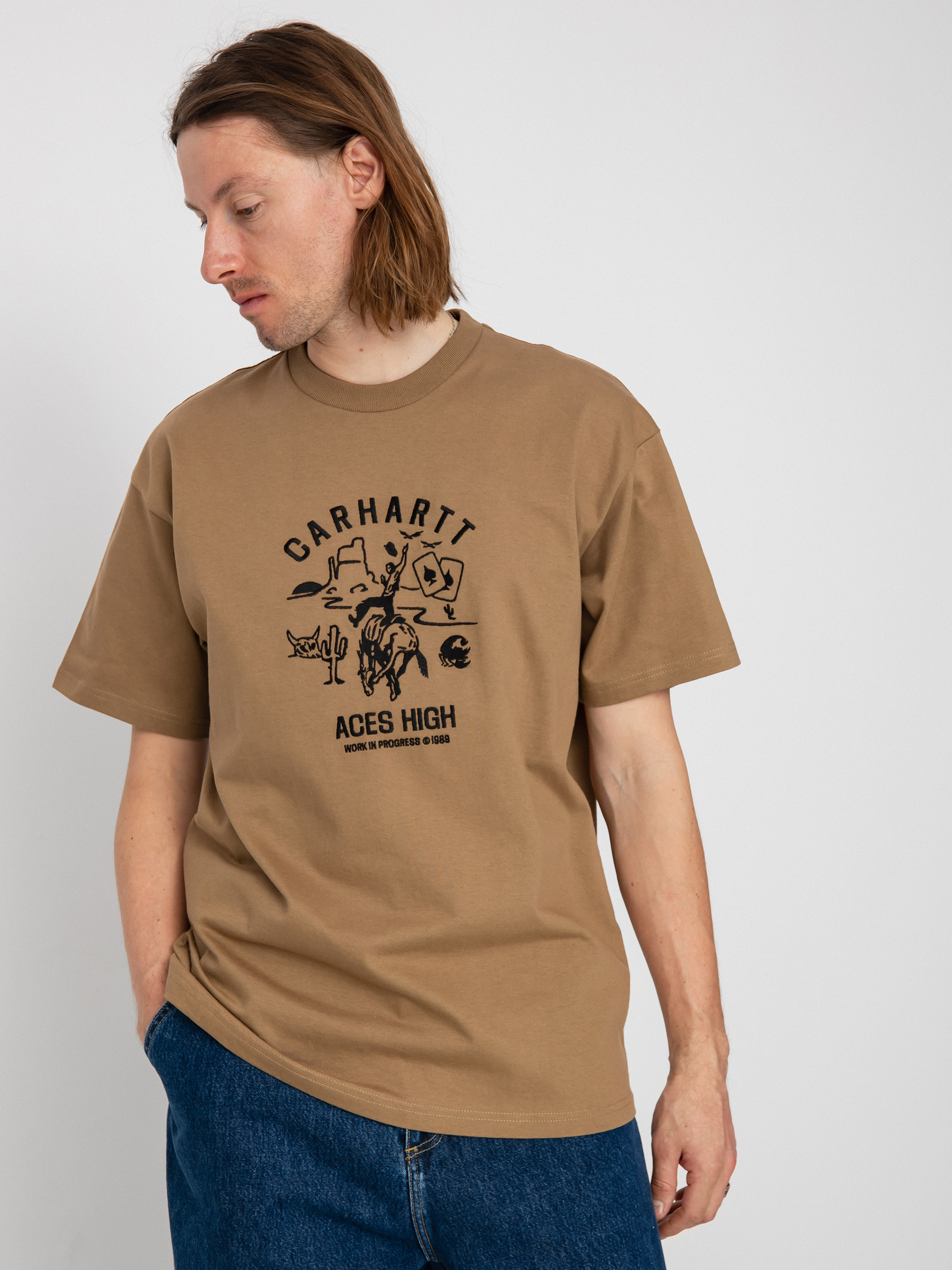 Tričko Carhartt WIP Souvenir Valley (buffalo/black)