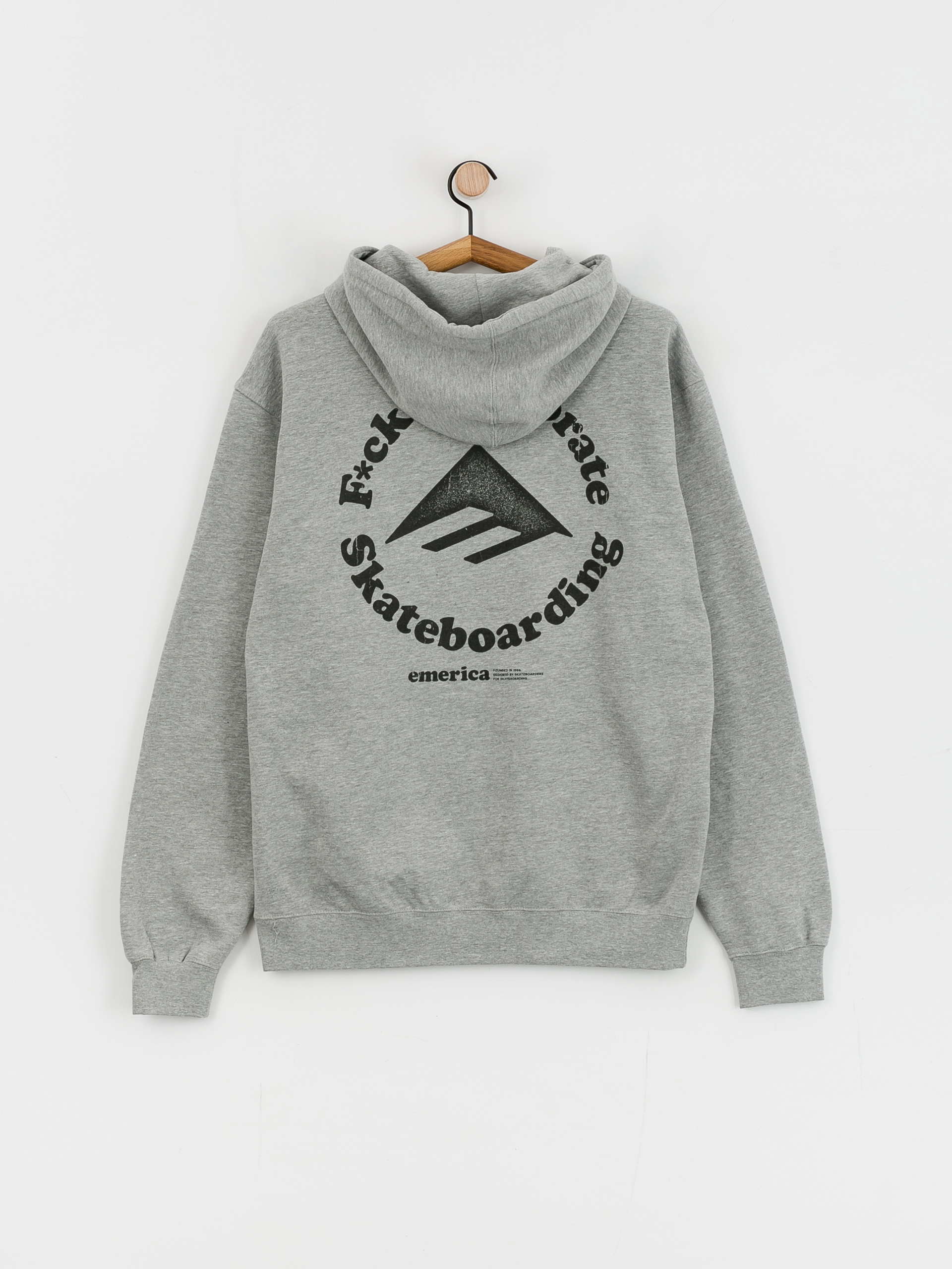 Mikina s kapucňou Emerica Eff Corporate 2 HD (grey/heather)