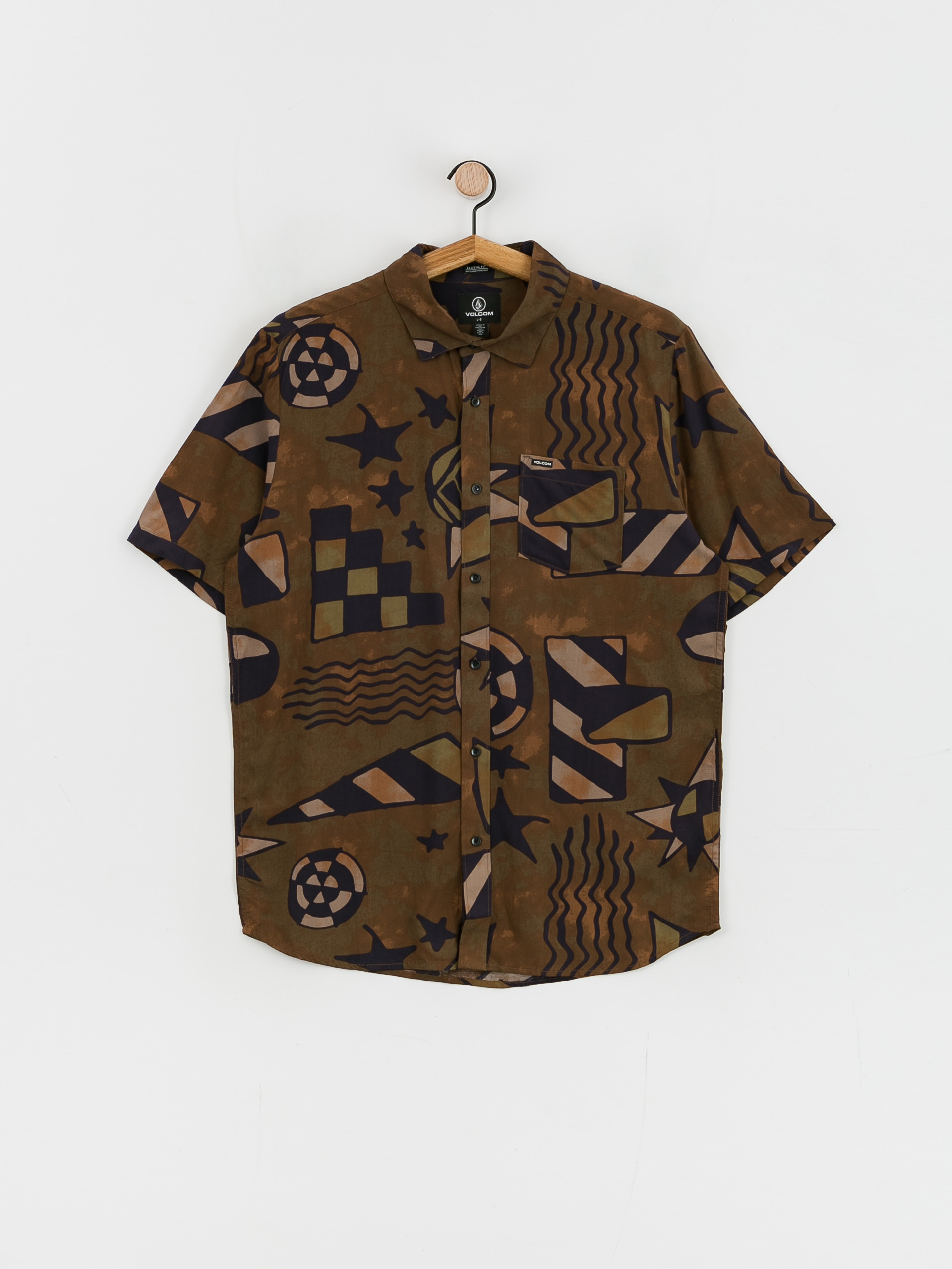 Košeľa Volcom Hand Geo (service green)