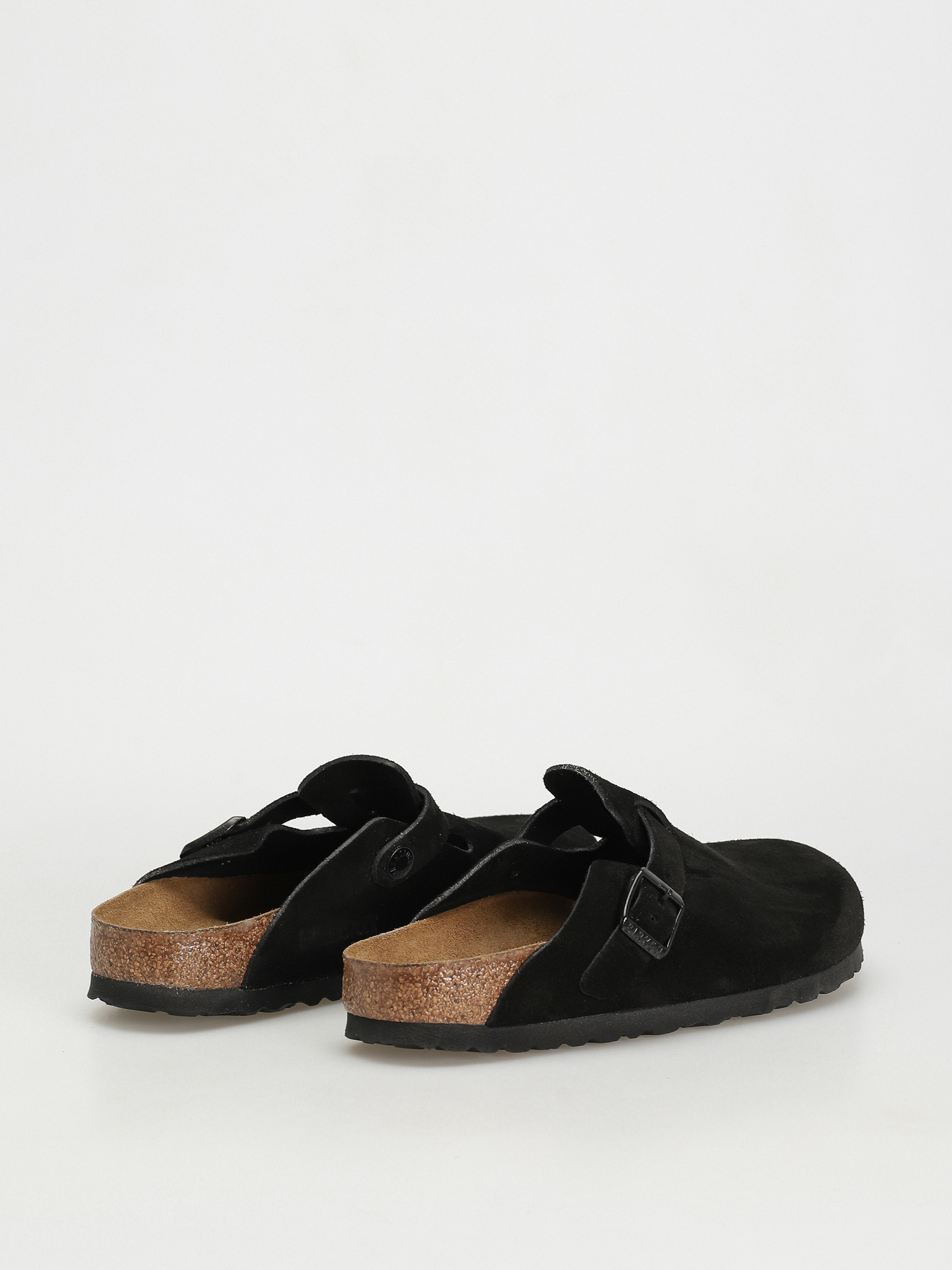 Šľapky Birkenstock Boston SFB Suede Narrow Wmn (black)