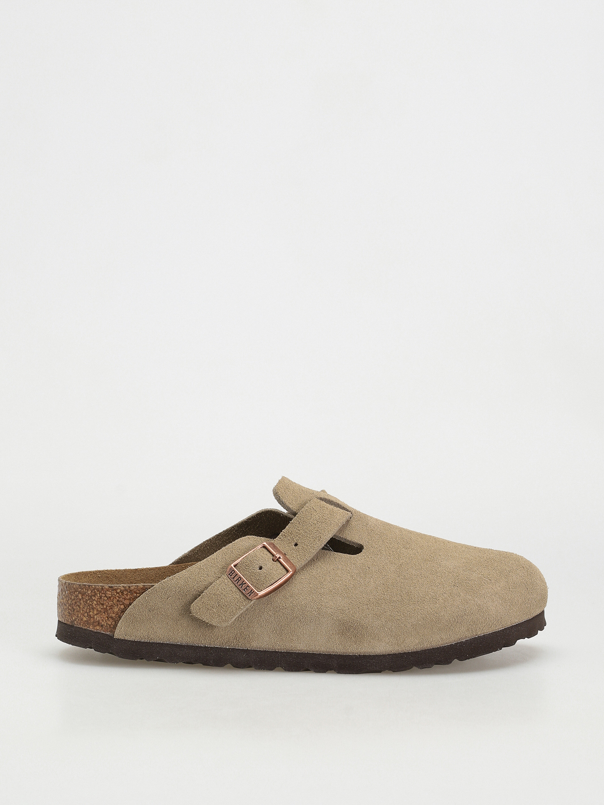 Šľapky Birkenstock Boston SFB Suede Narrow Wmn (taupe)