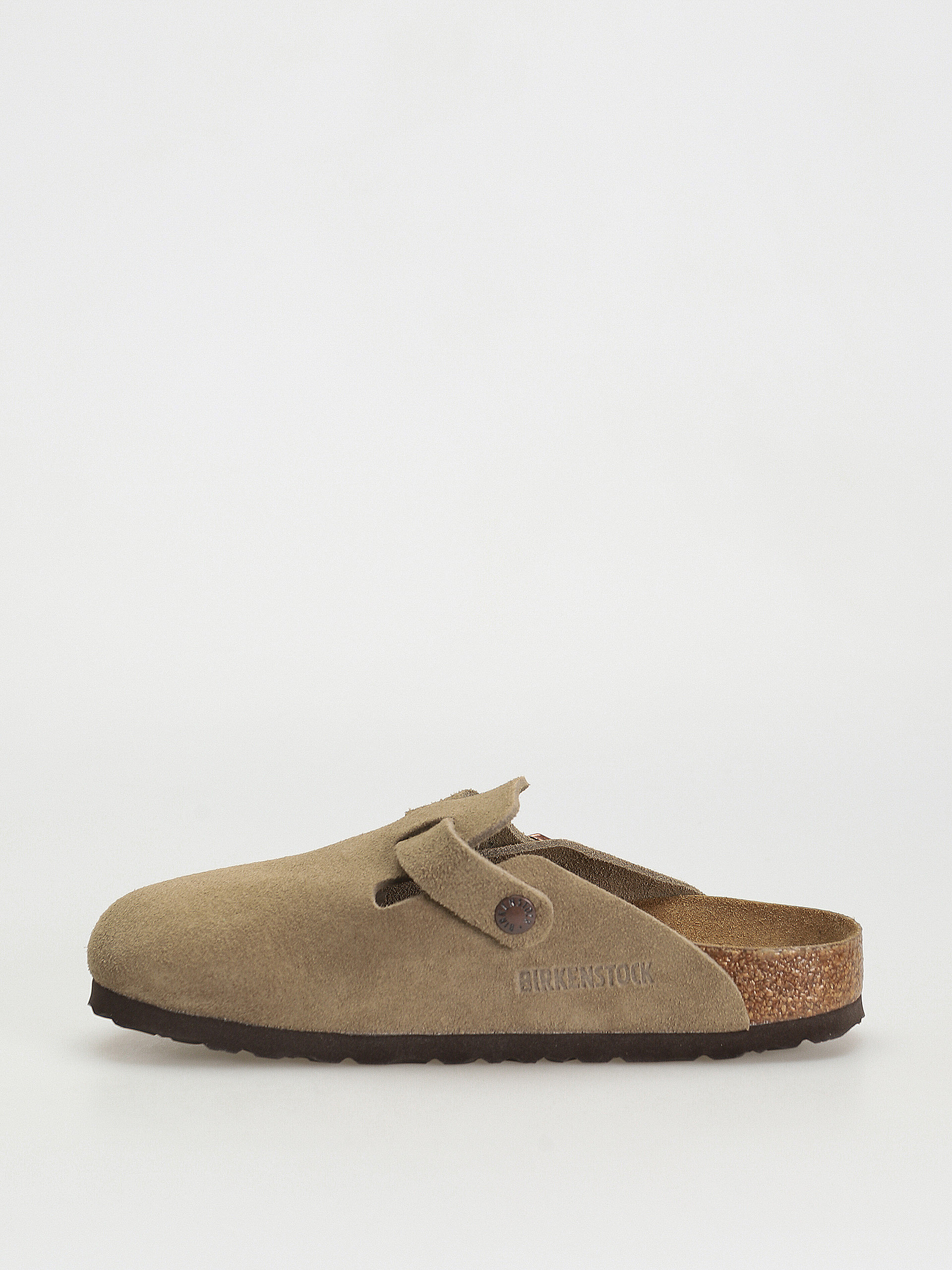 Šľapky Birkenstock Boston SFB Suede Narrow Wmn (taupe)