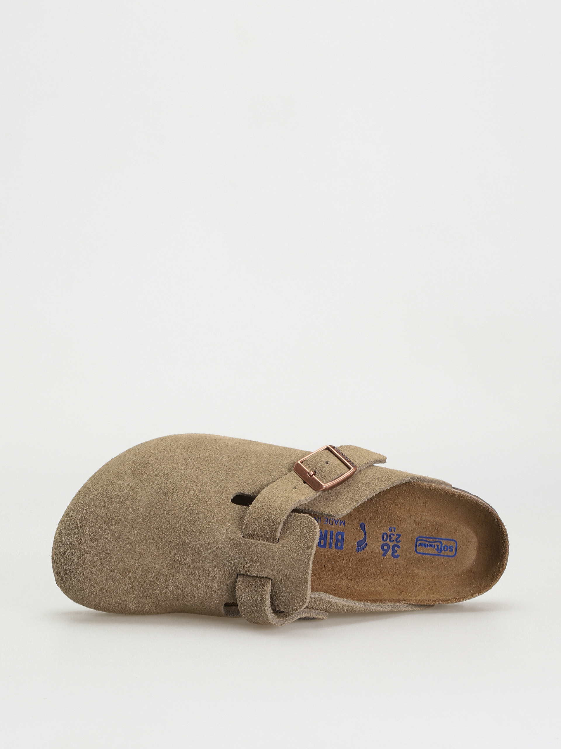Šľapky Birkenstock Boston SFB Suede Narrow Wmn (taupe)