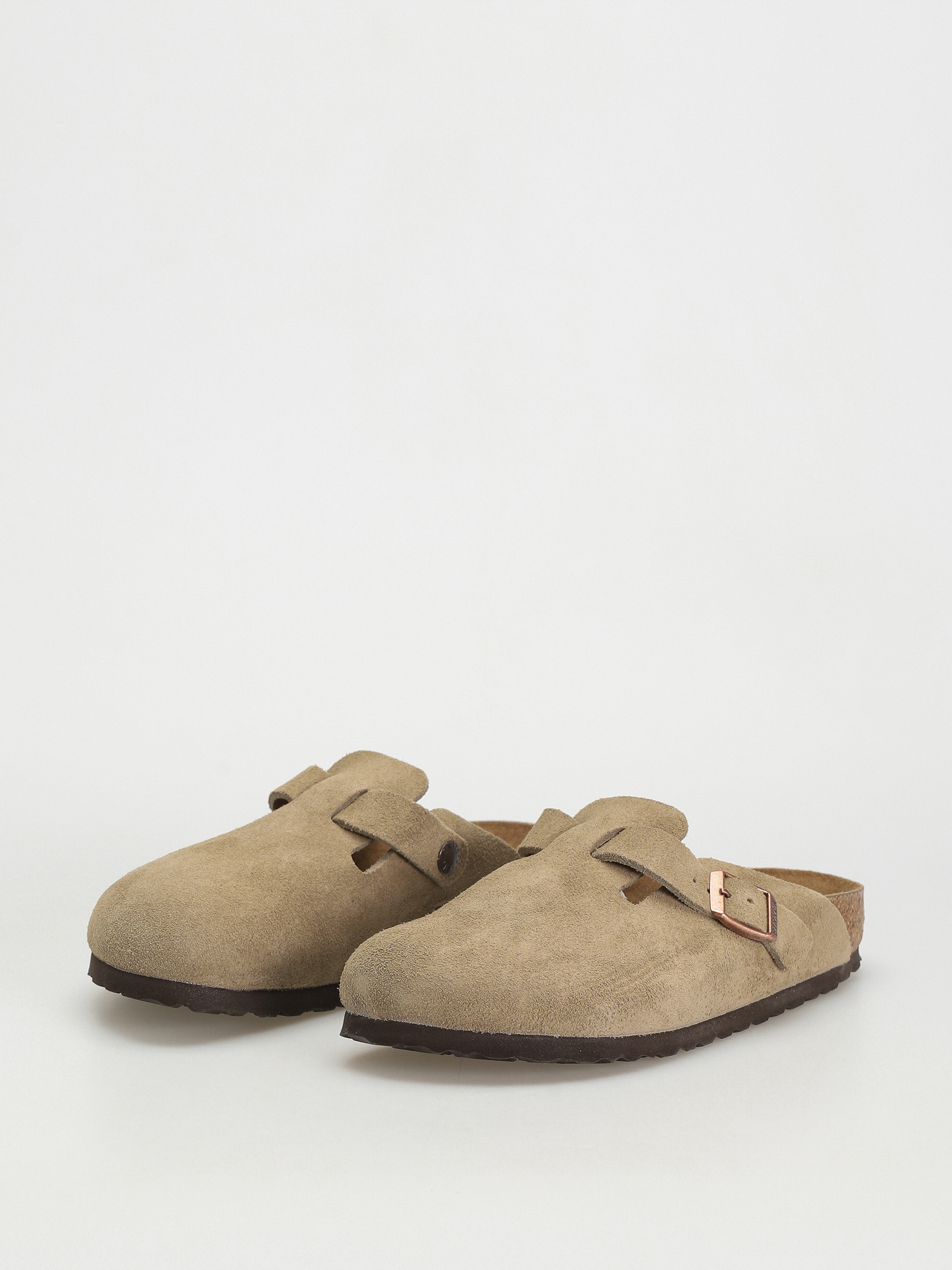 Šľapky Birkenstock Boston SFB Suede Narrow Wmn (taupe)