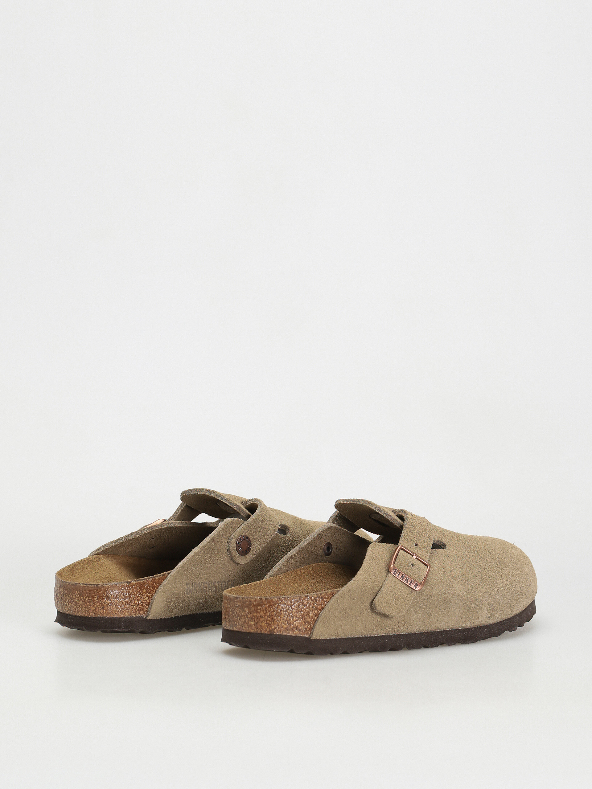 Šľapky Birkenstock Boston SFB Suede Narrow Wmn (taupe)