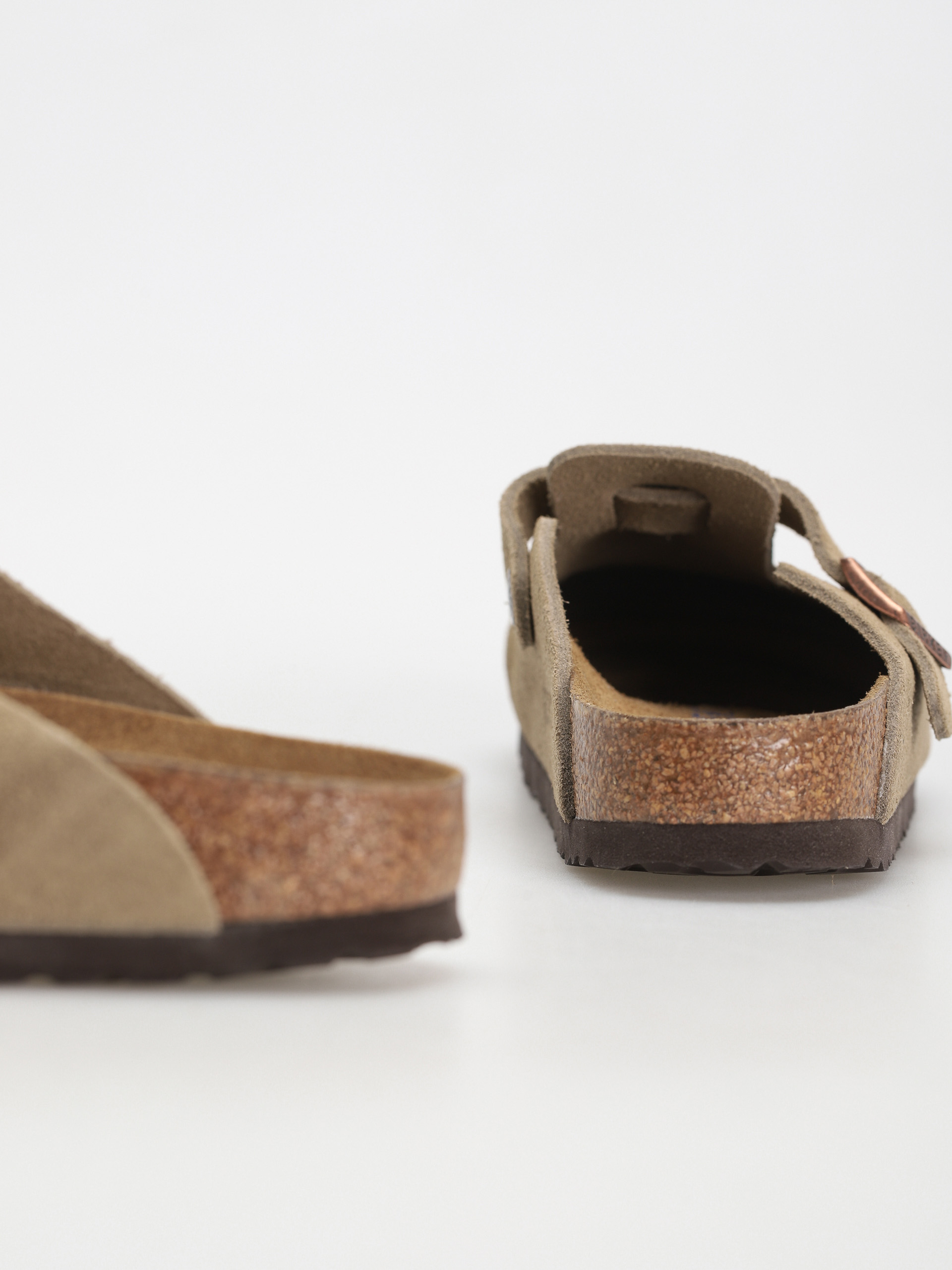 Šľapky Birkenstock Boston SFB Suede Narrow Wmn (taupe)