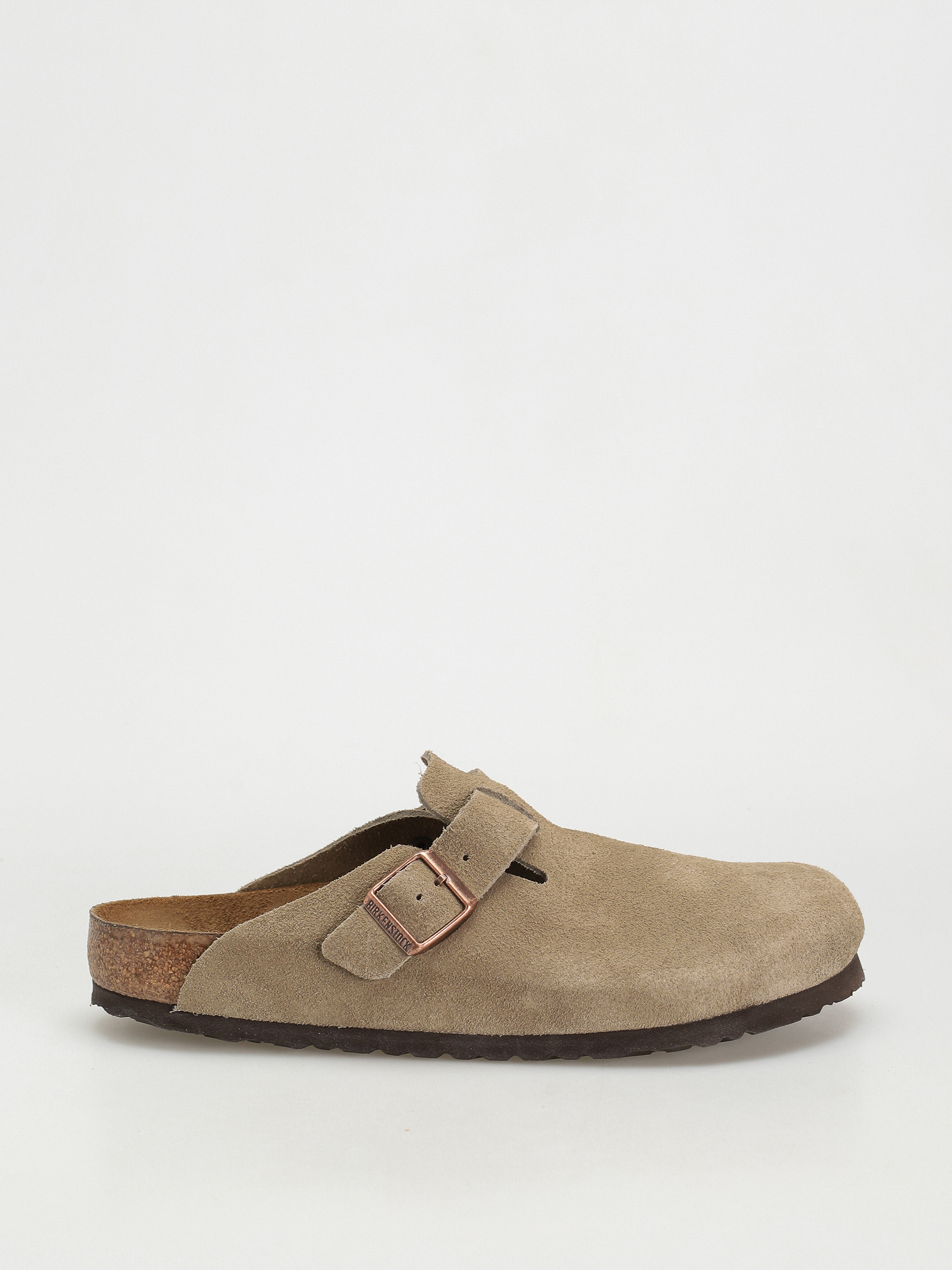 Šľapky Birkenstock Boston Suede Regular (taupe)