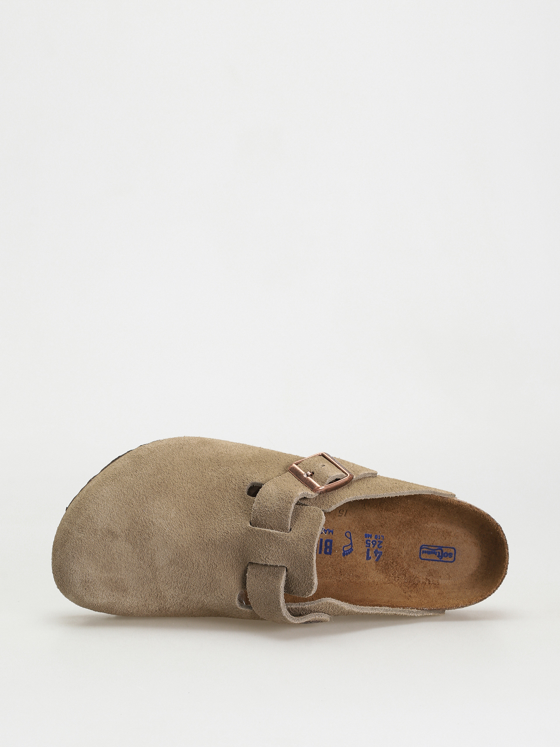 Šľapky Birkenstock Boston Suede Regular (taupe)