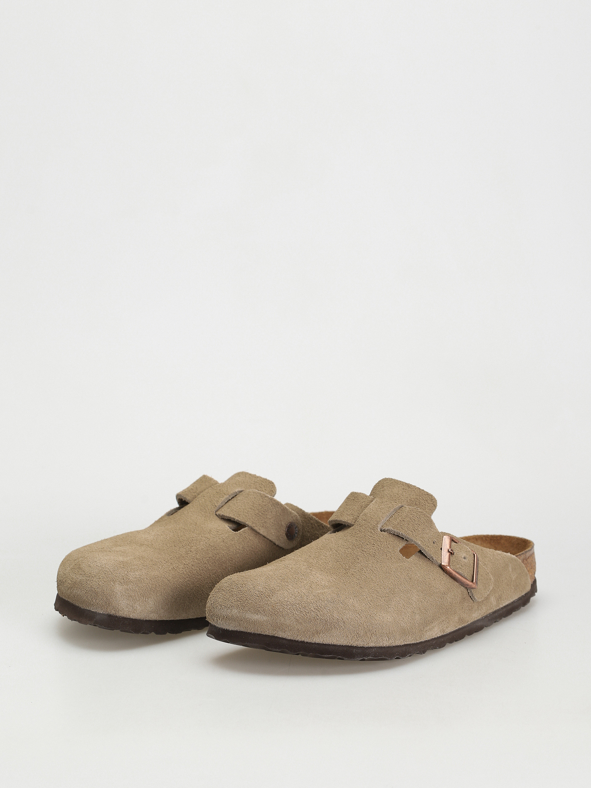Šľapky Birkenstock Boston Suede Regular (taupe)