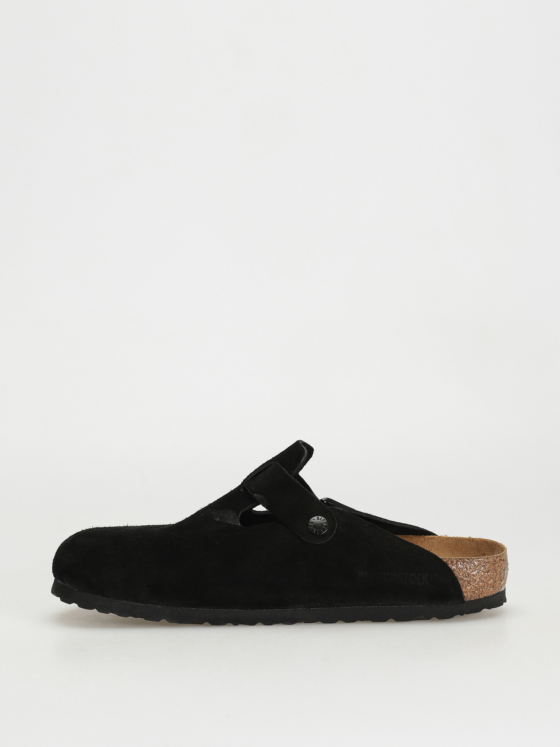 Šľapky Birkenstock Boston Suede Regular (black)