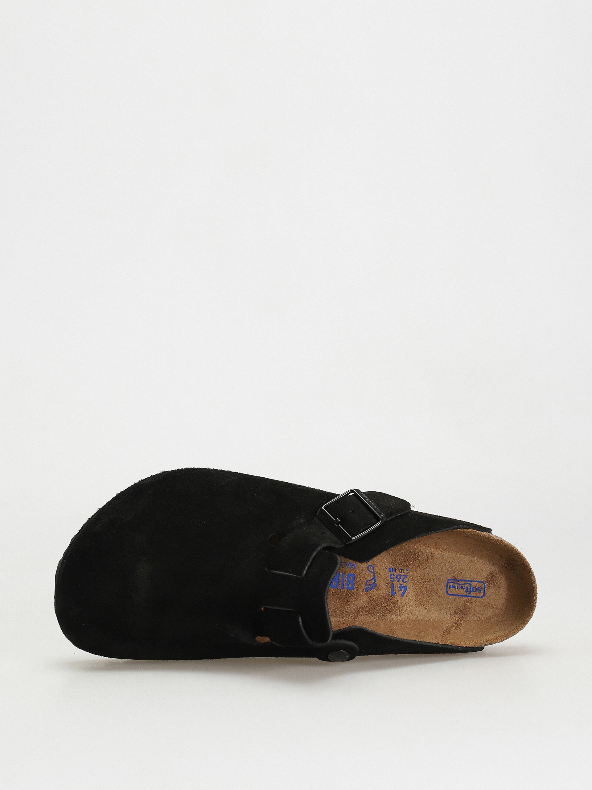 Šľapky Birkenstock Boston Suede Regular (black)