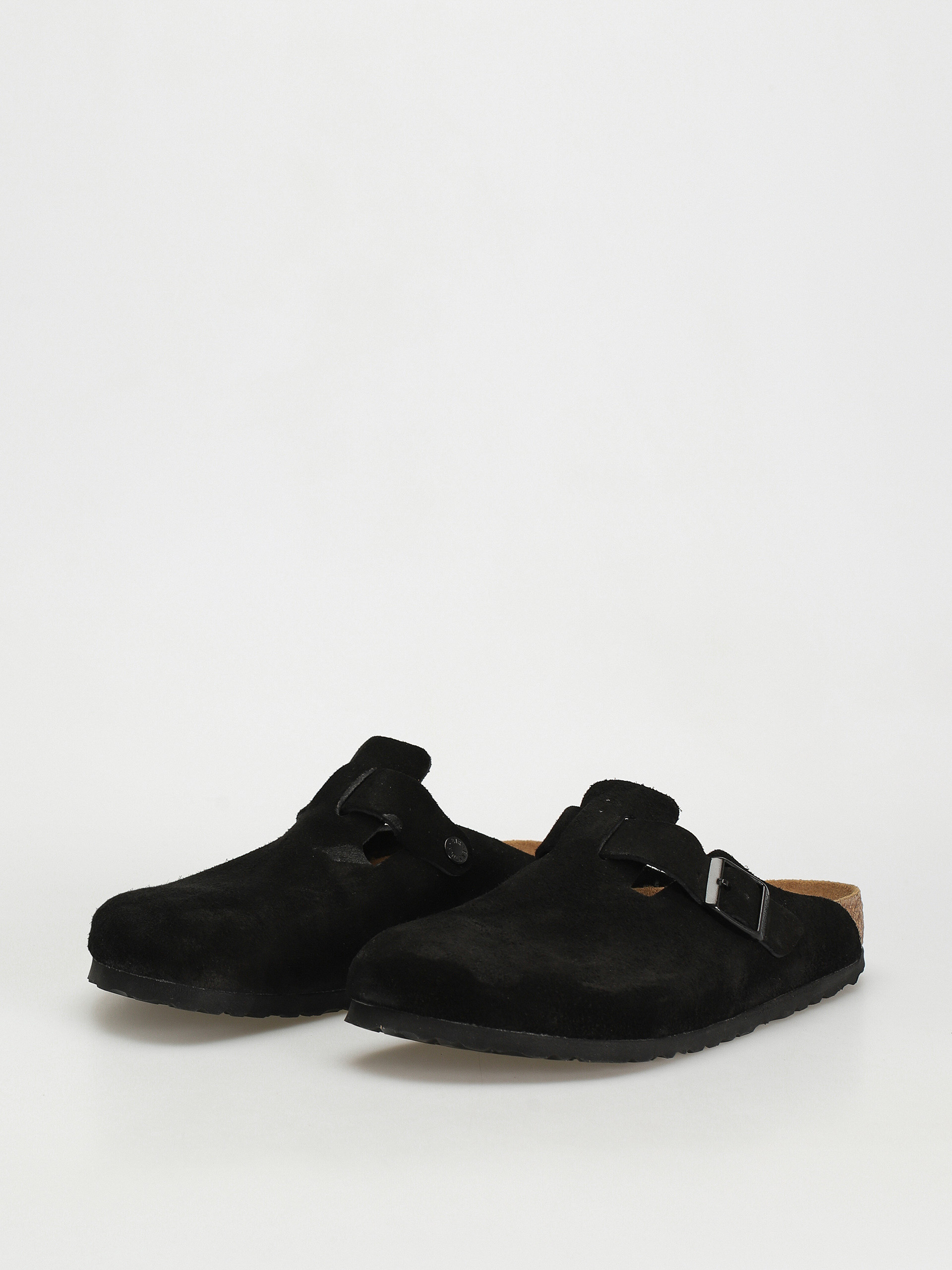 Šľapky Birkenstock Boston Suede Regular (black)