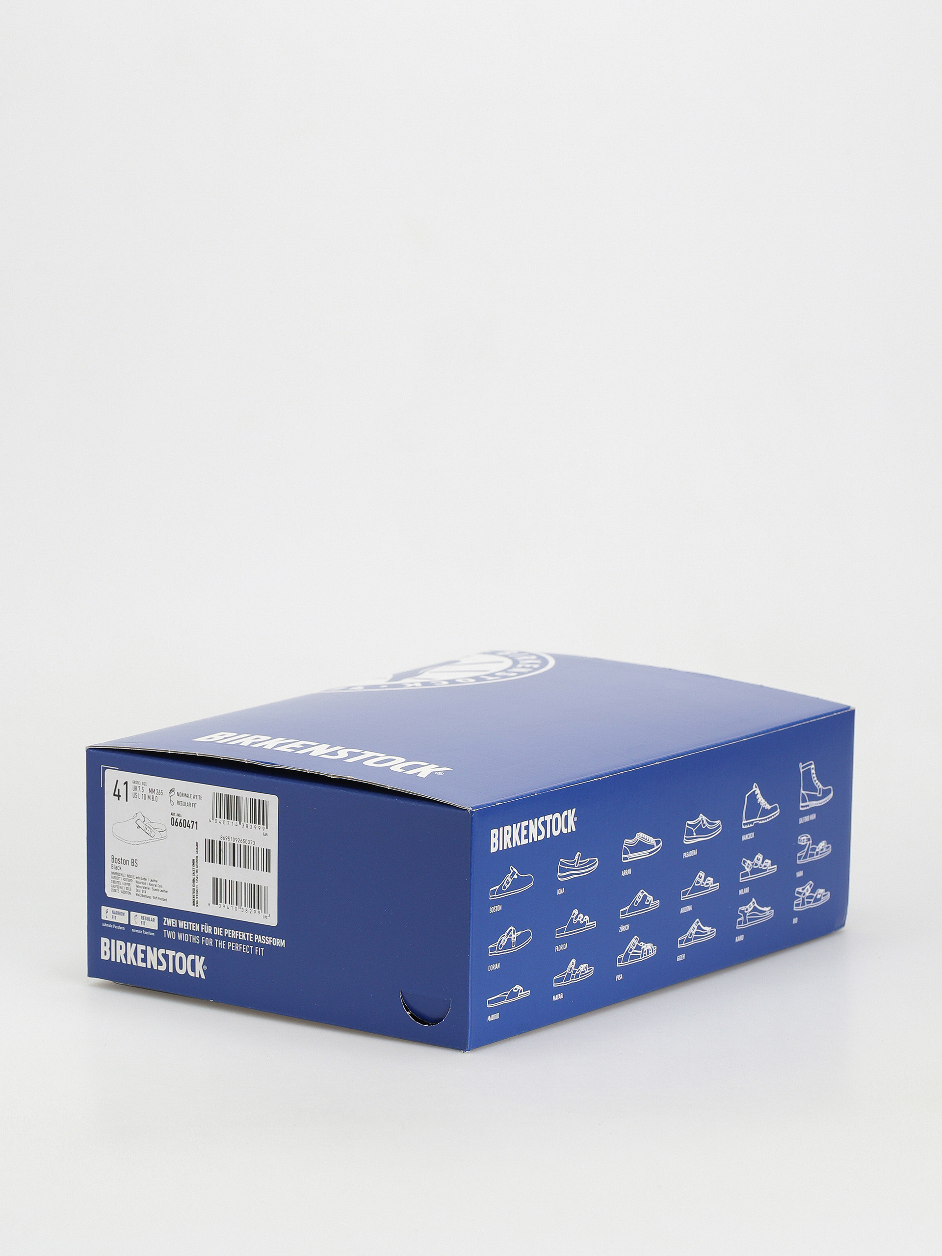 Šľapky Birkenstock Boston Suede Regular (black)