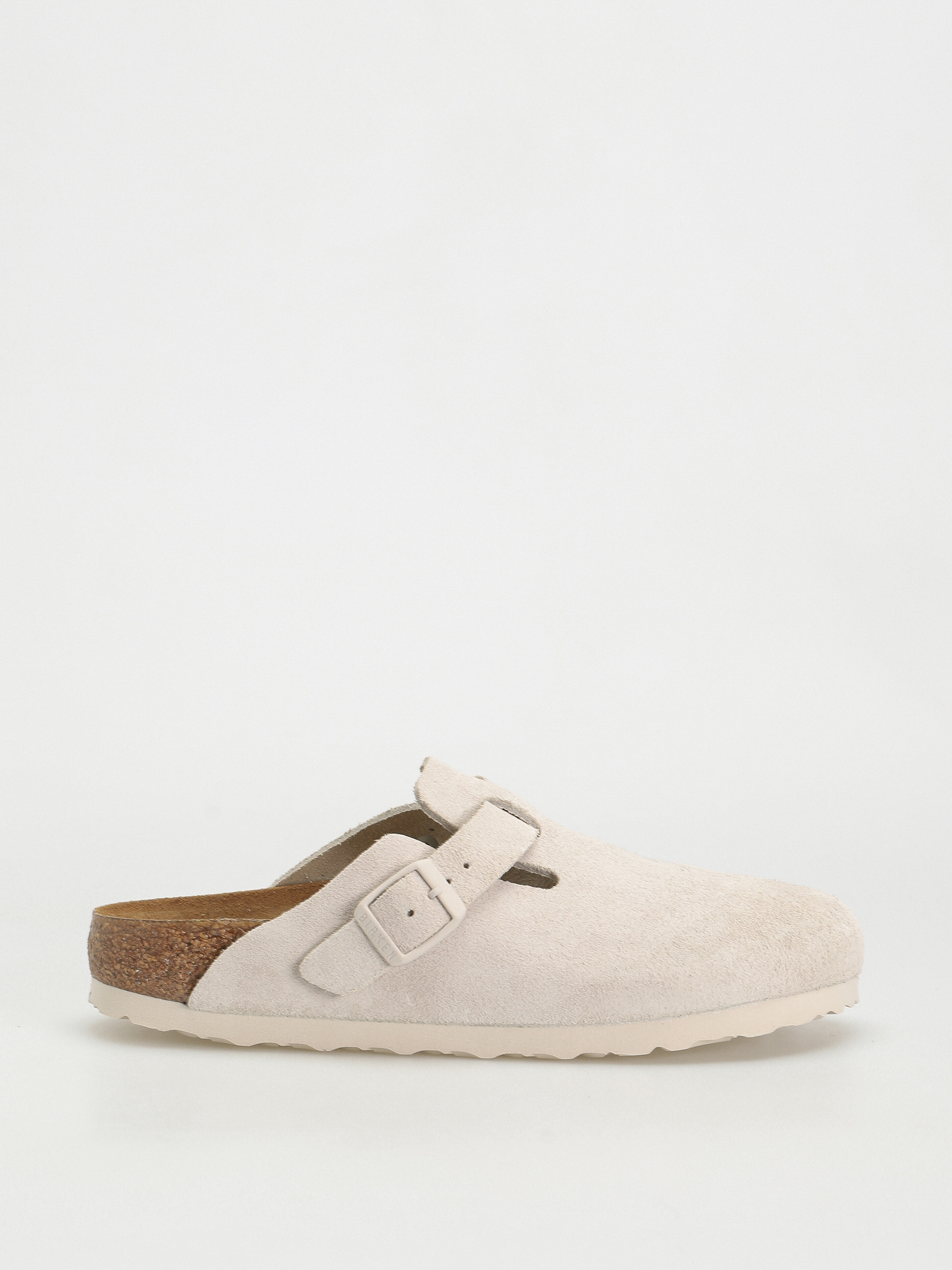 Šľapky Birkenstock Boston Suede Narrow Wmn (modern suede antique white)