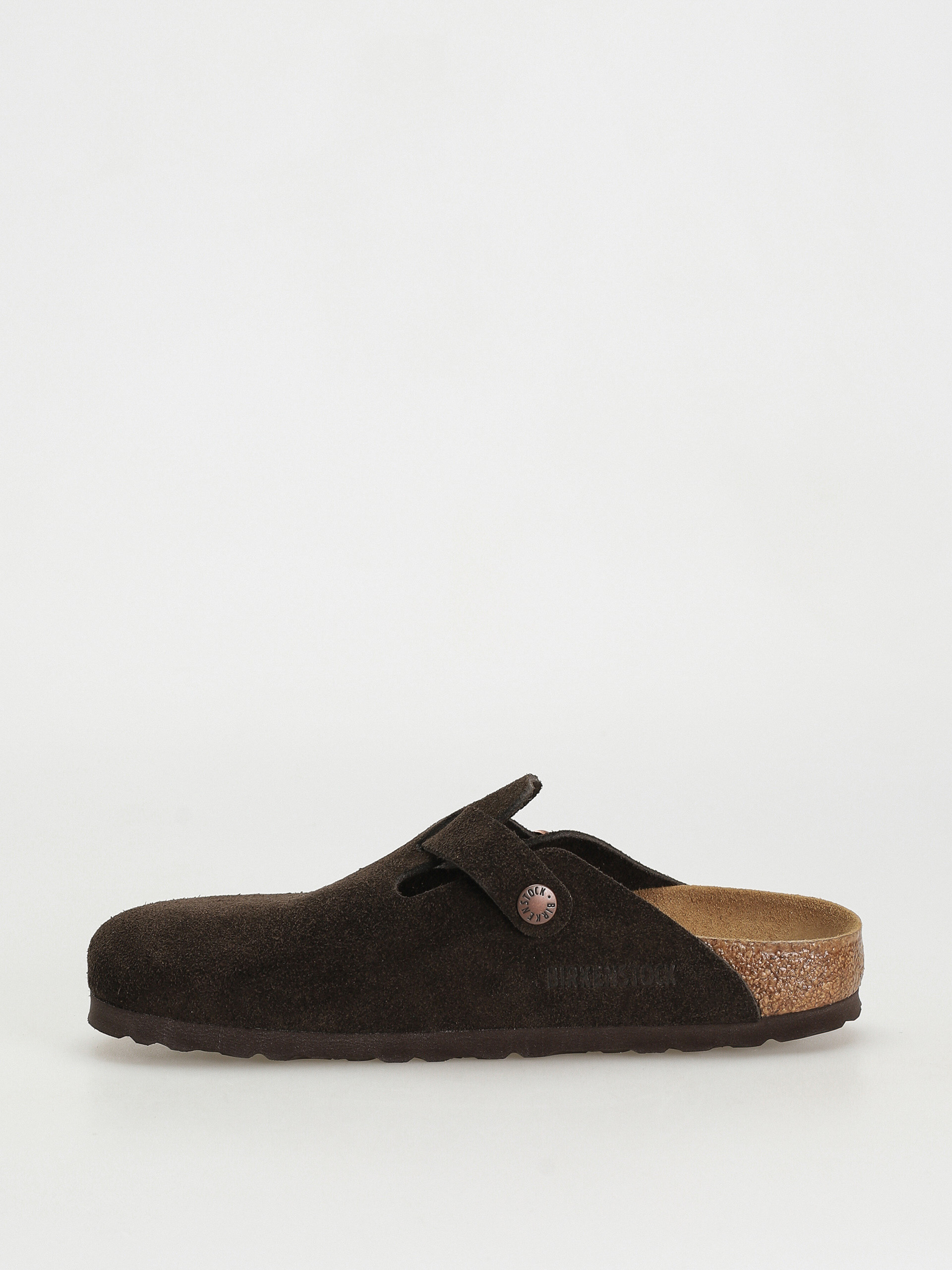 Šľapky Birkenstock Boston SFB Suede Narrow Wmn (mocha)