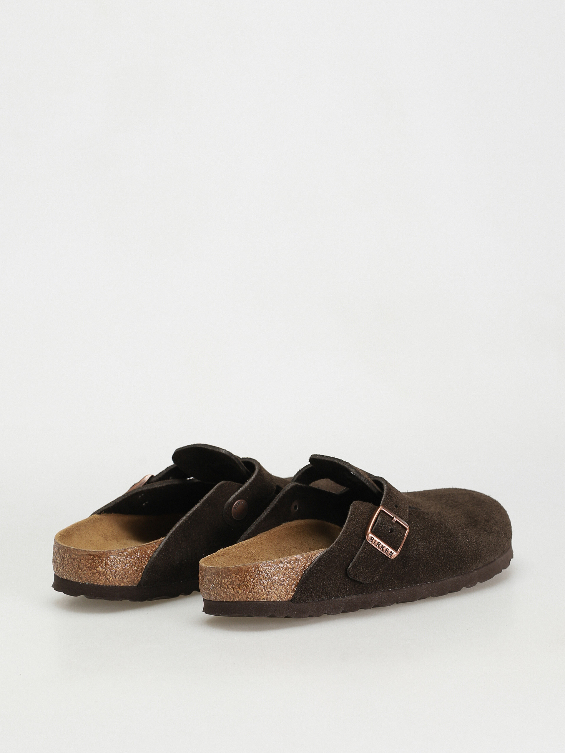 Šľapky Birkenstock Boston SFB Suede Narrow Wmn (mocha)