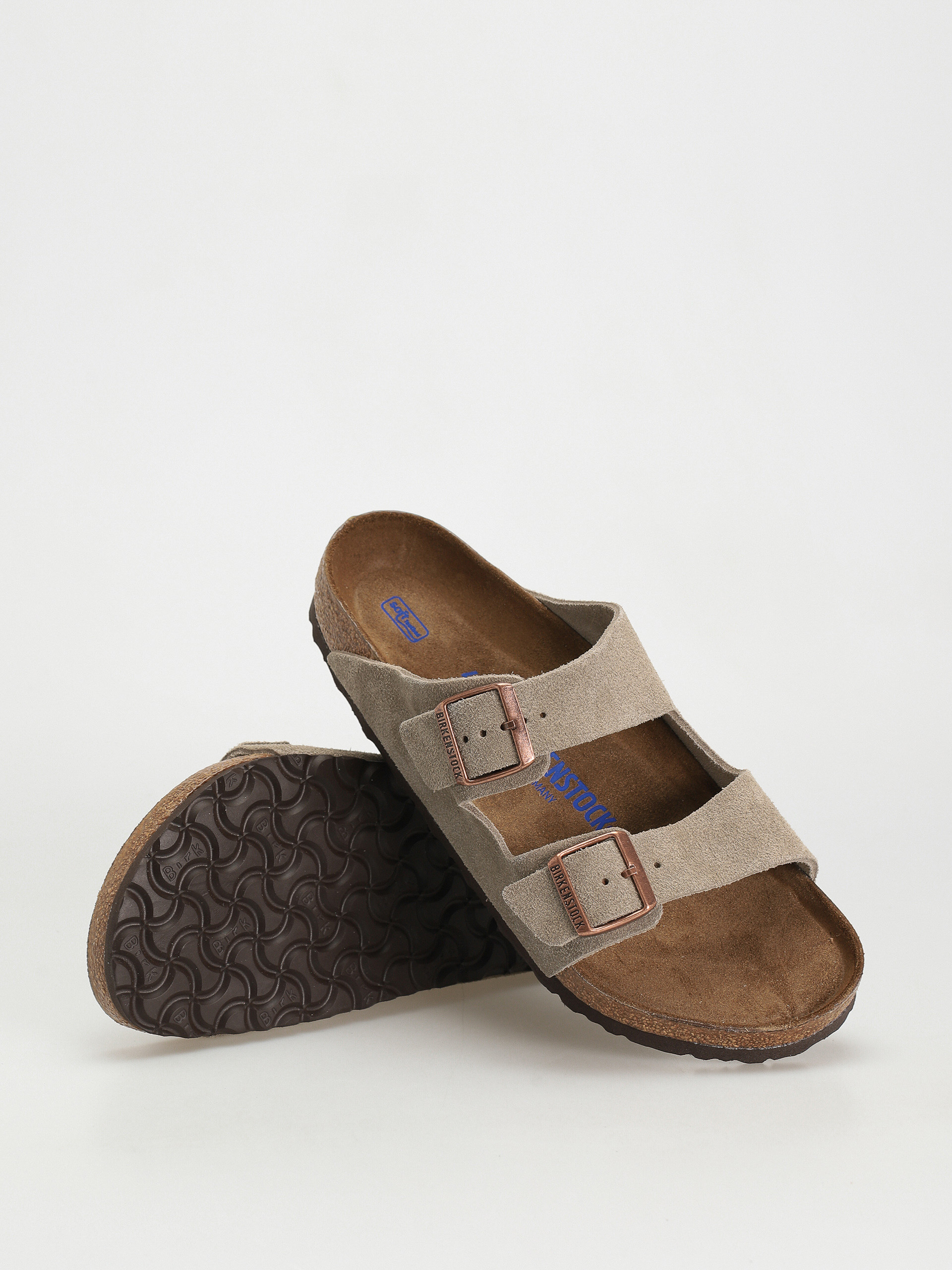 Šľapky Birkenstock Arizona Suede Regular (taupe)