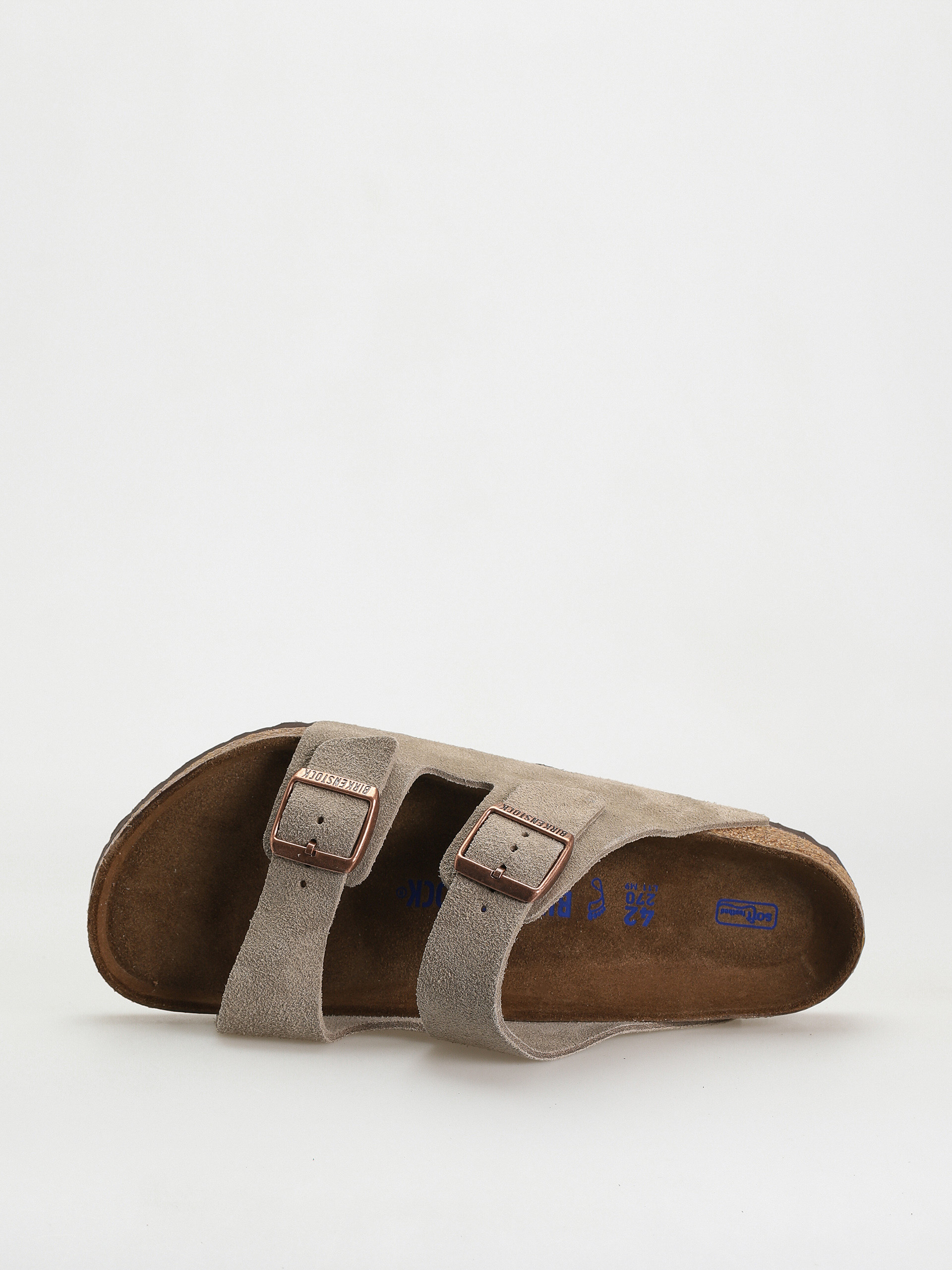 Šľapky Birkenstock Arizona Suede Regular (taupe)