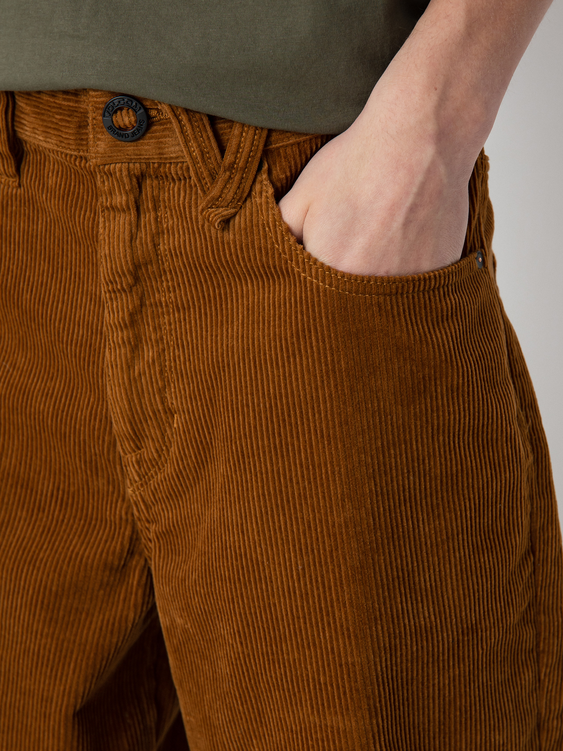 Nohavice Volcom Lurking About Cord (rubber)