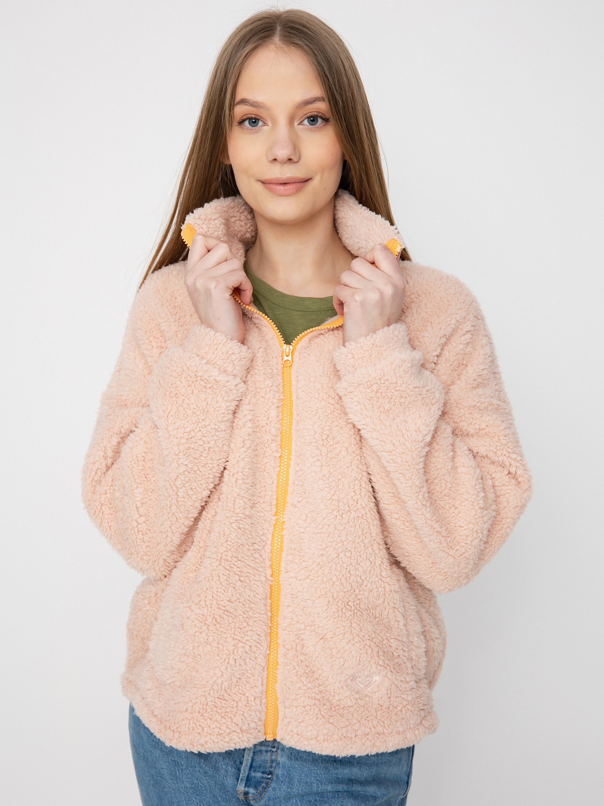 Dámsky Flisová mikina Roxy Sherpa Zip-Up (peach whip)