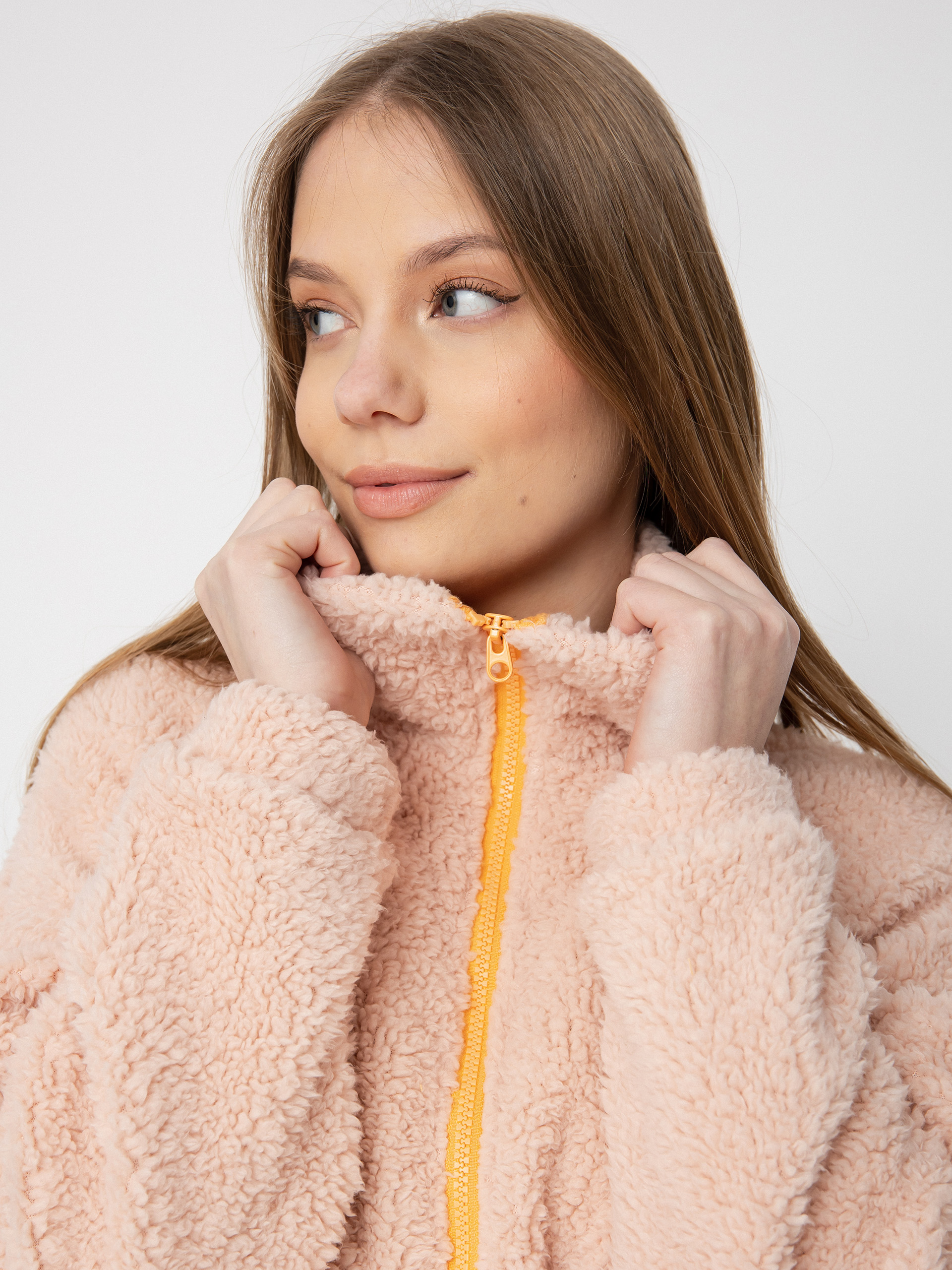 Dámsky Flisová mikina Roxy Sherpa Zip-Up (peach whip)