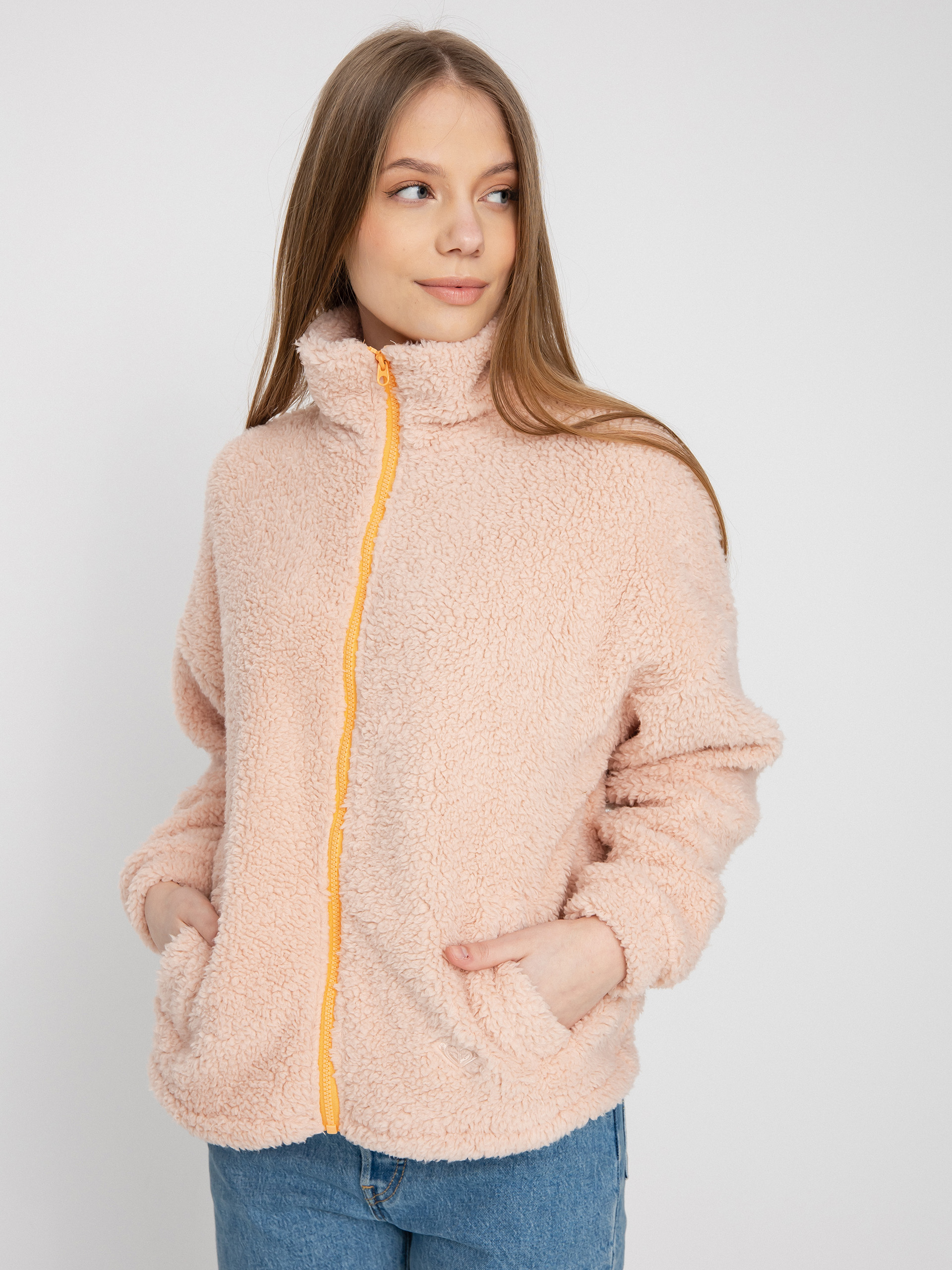 Dámsky Flisová mikina Roxy Sherpa Zip-Up (peach whip)