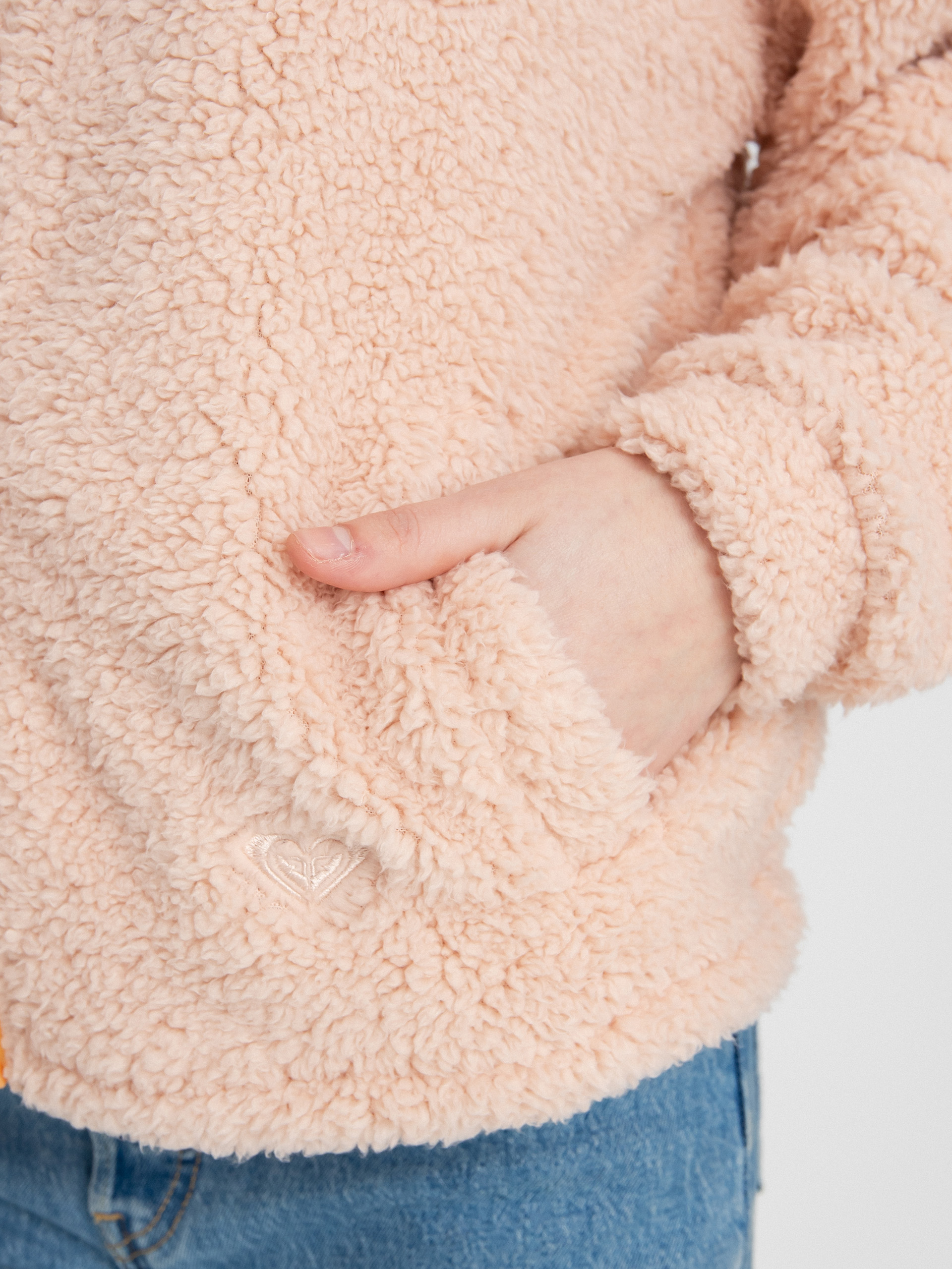 Dámsky Flisová mikina Roxy Sherpa Zip-Up (peach whip)