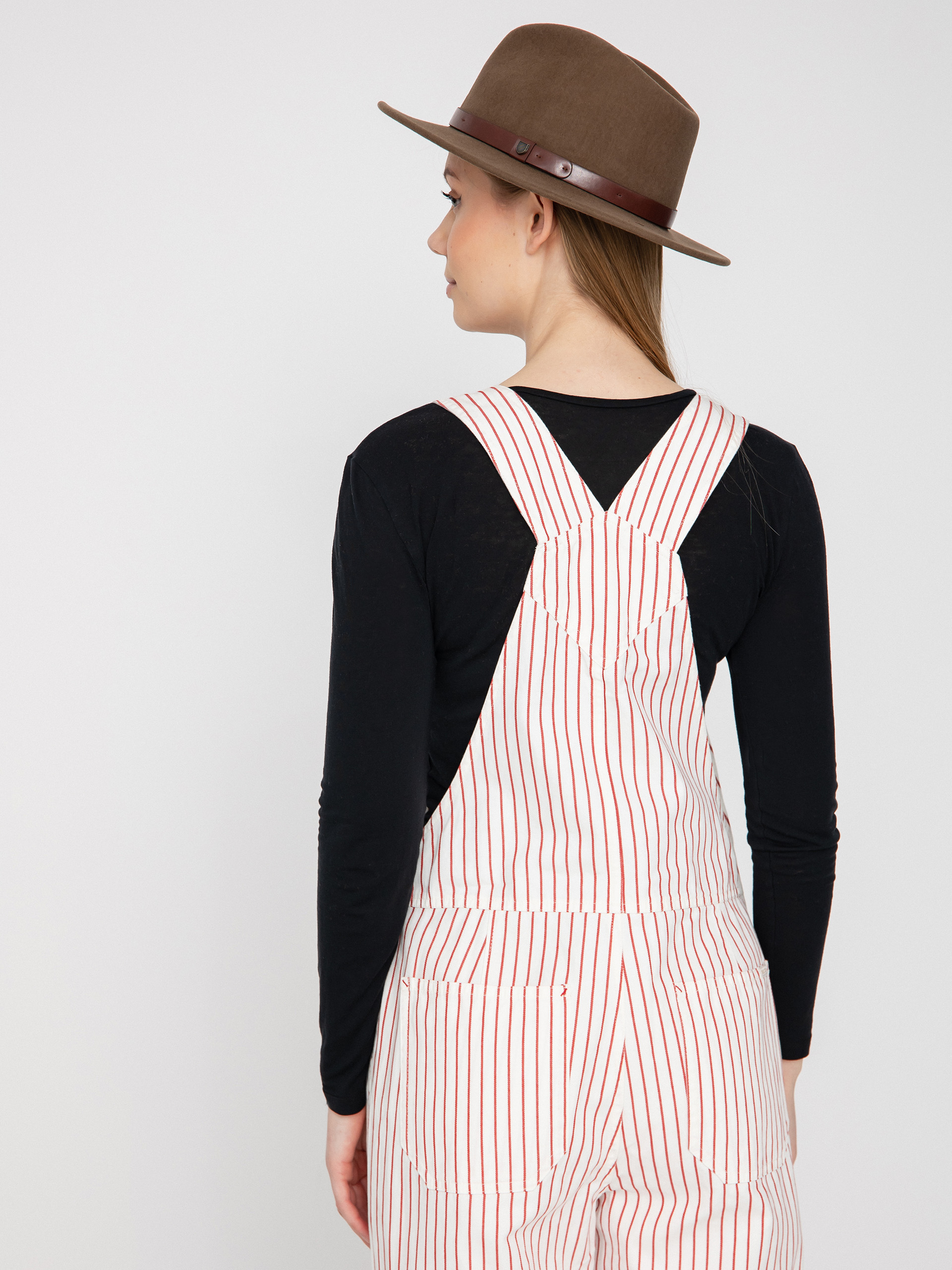 Nohavice Brixton Costa Overall Wmn (aloha red)