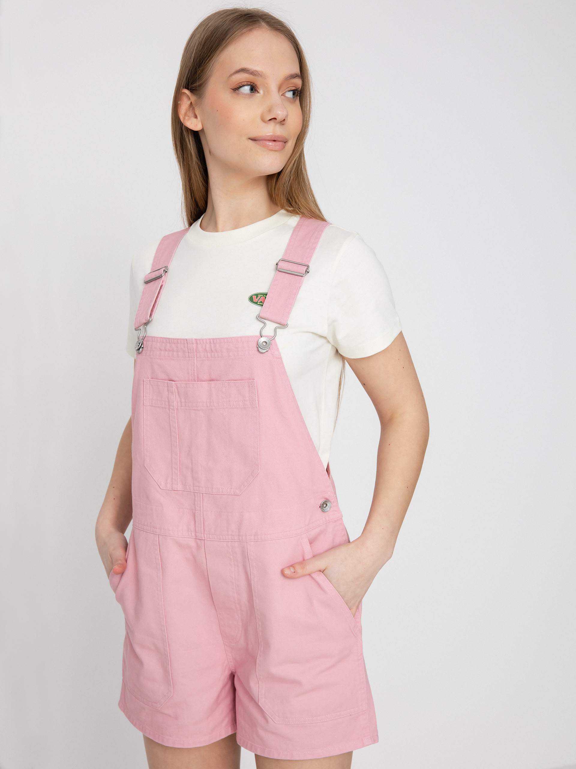 Kraťasy Brixton Costa Overall Wmn (pink nectar)