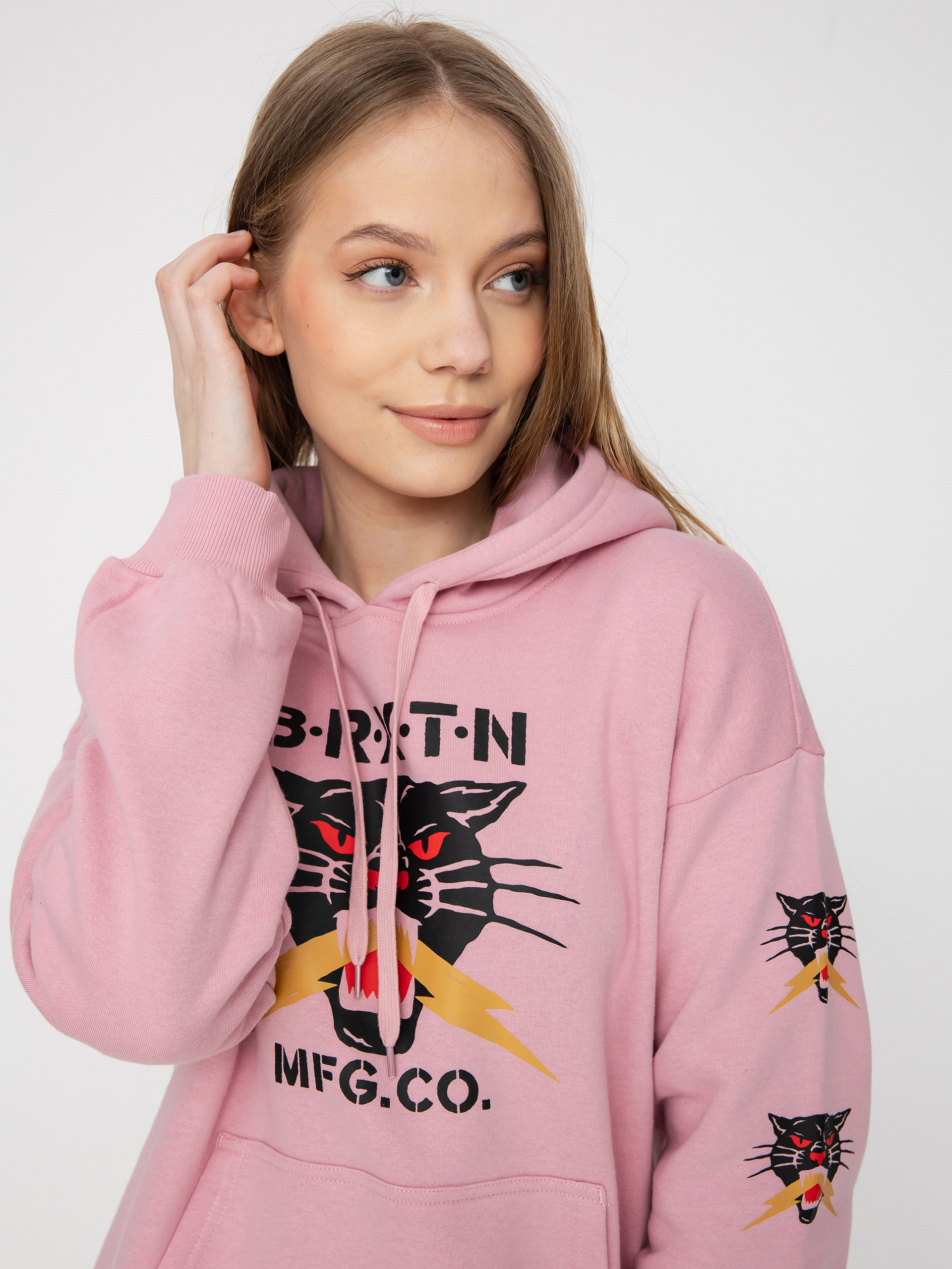 Mikina s kapucňou Brixton Sparks HD Wmn (pink nectar)