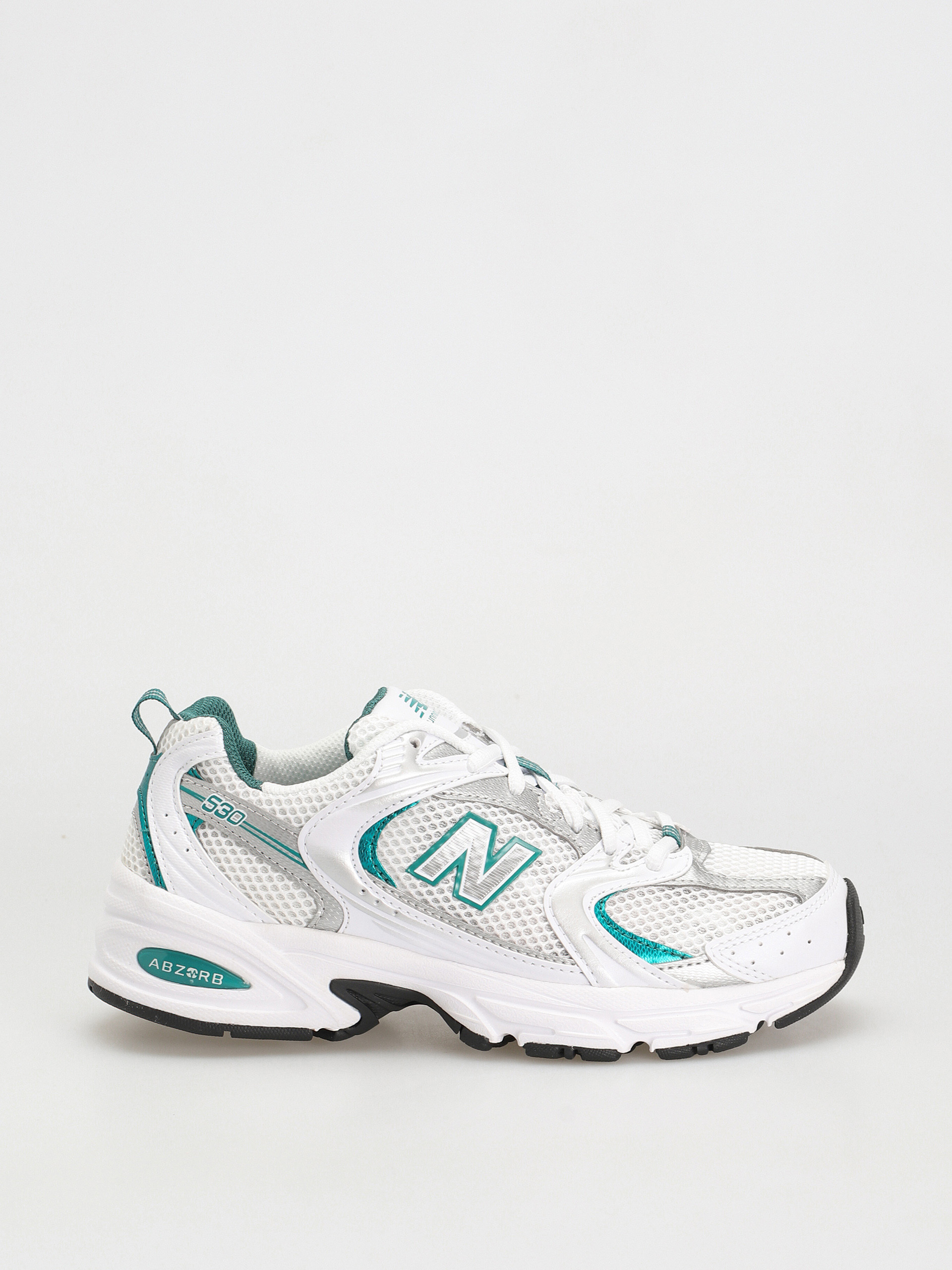 Topu00e1nky New Balance 530 (white/silver metalic/turquoise)