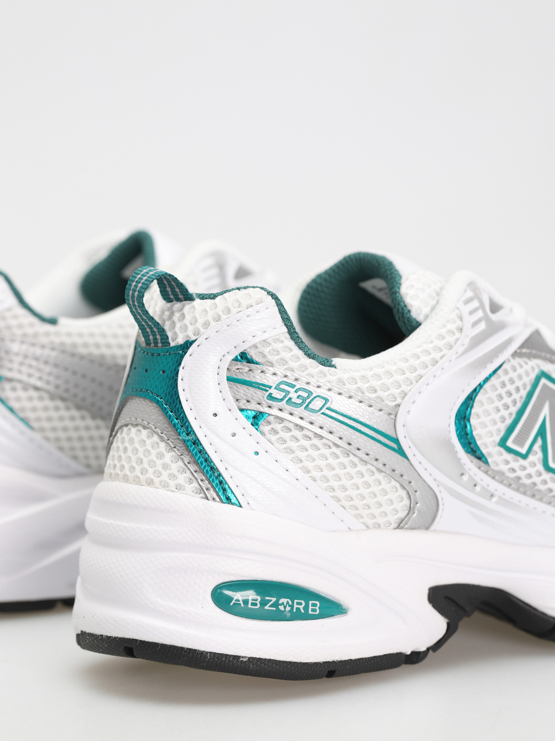 Topánky New Balance 530 (white/silver metalic/turquoise)