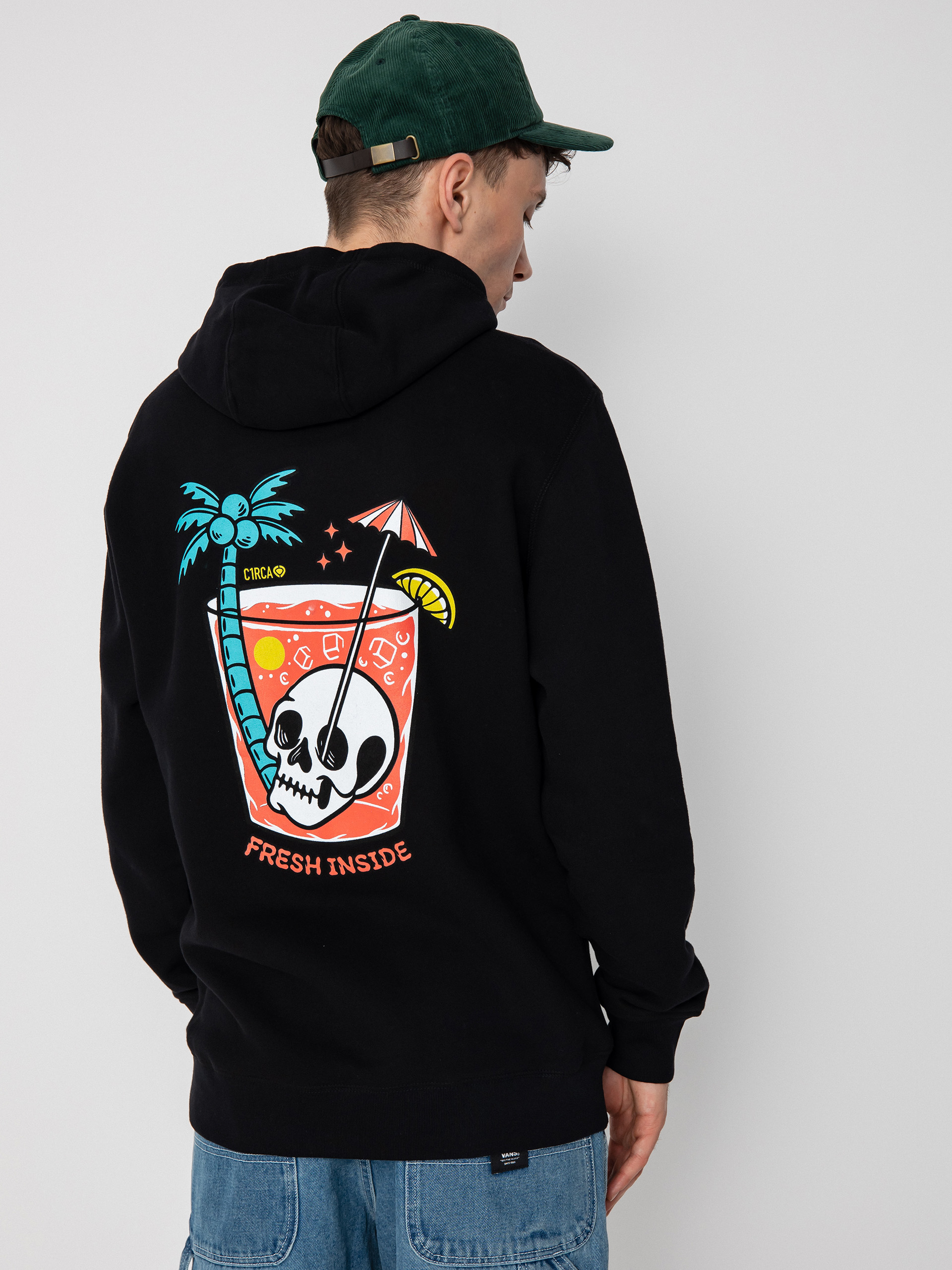 Mikina s kapucňou Circa Fresh Inside HD (black)